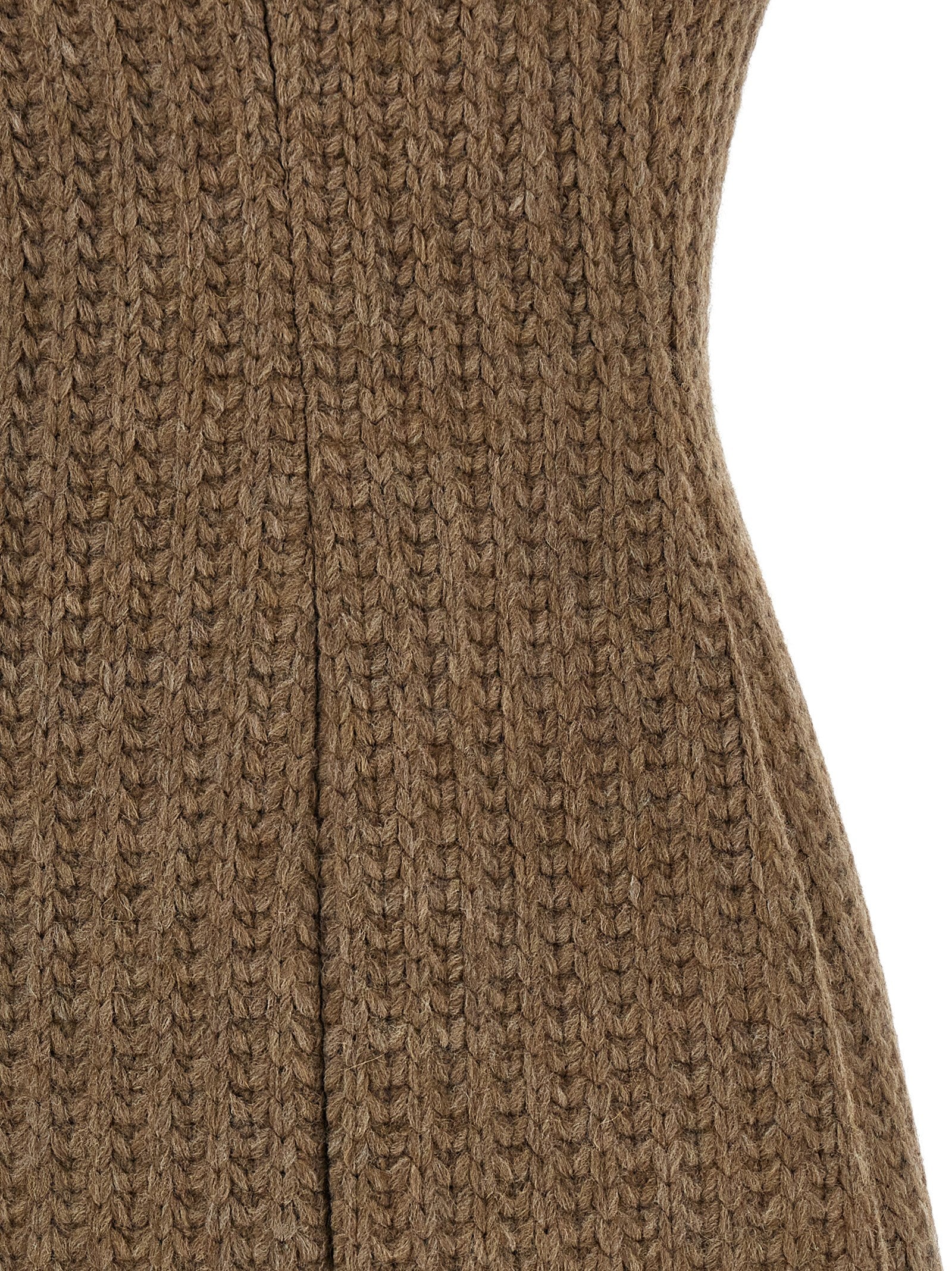 Giuseppe Di Morabito Kurzes Braunes Kleid aus Marabu