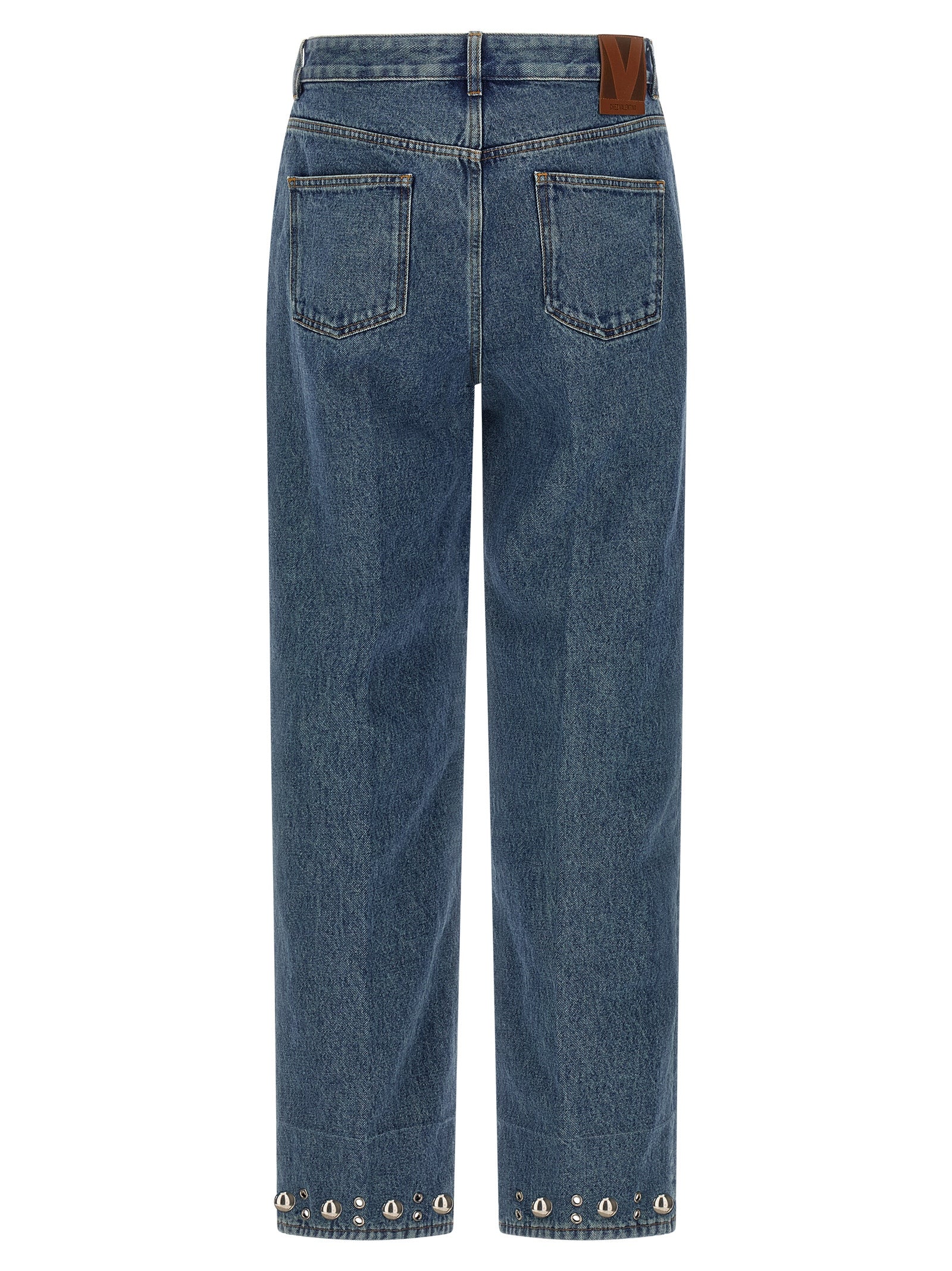 Valentino Garavani Blaue Jeans aus Baumwolle im geraden Schnitt