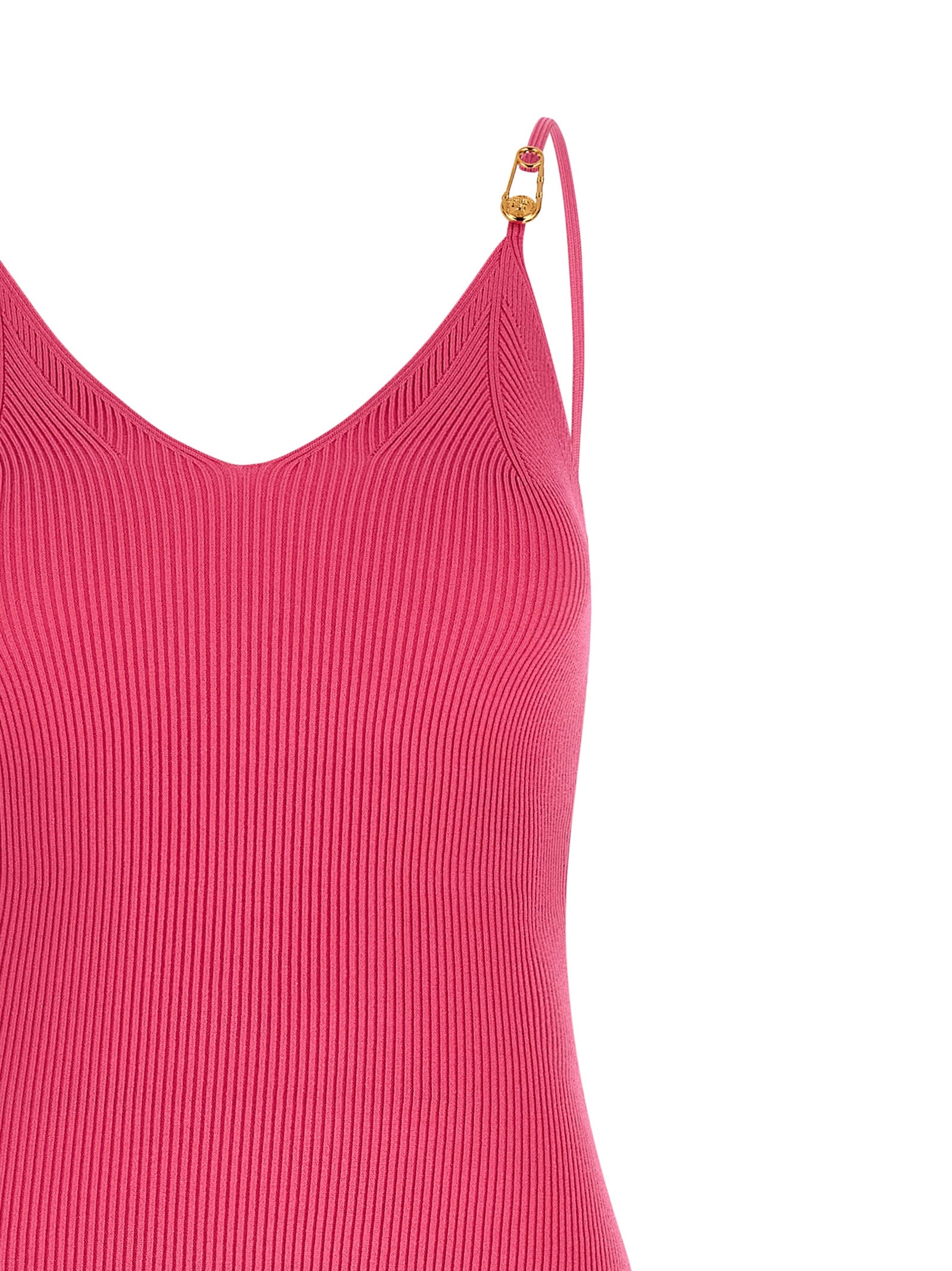 Versace Fuchsia Viskose Midikleid