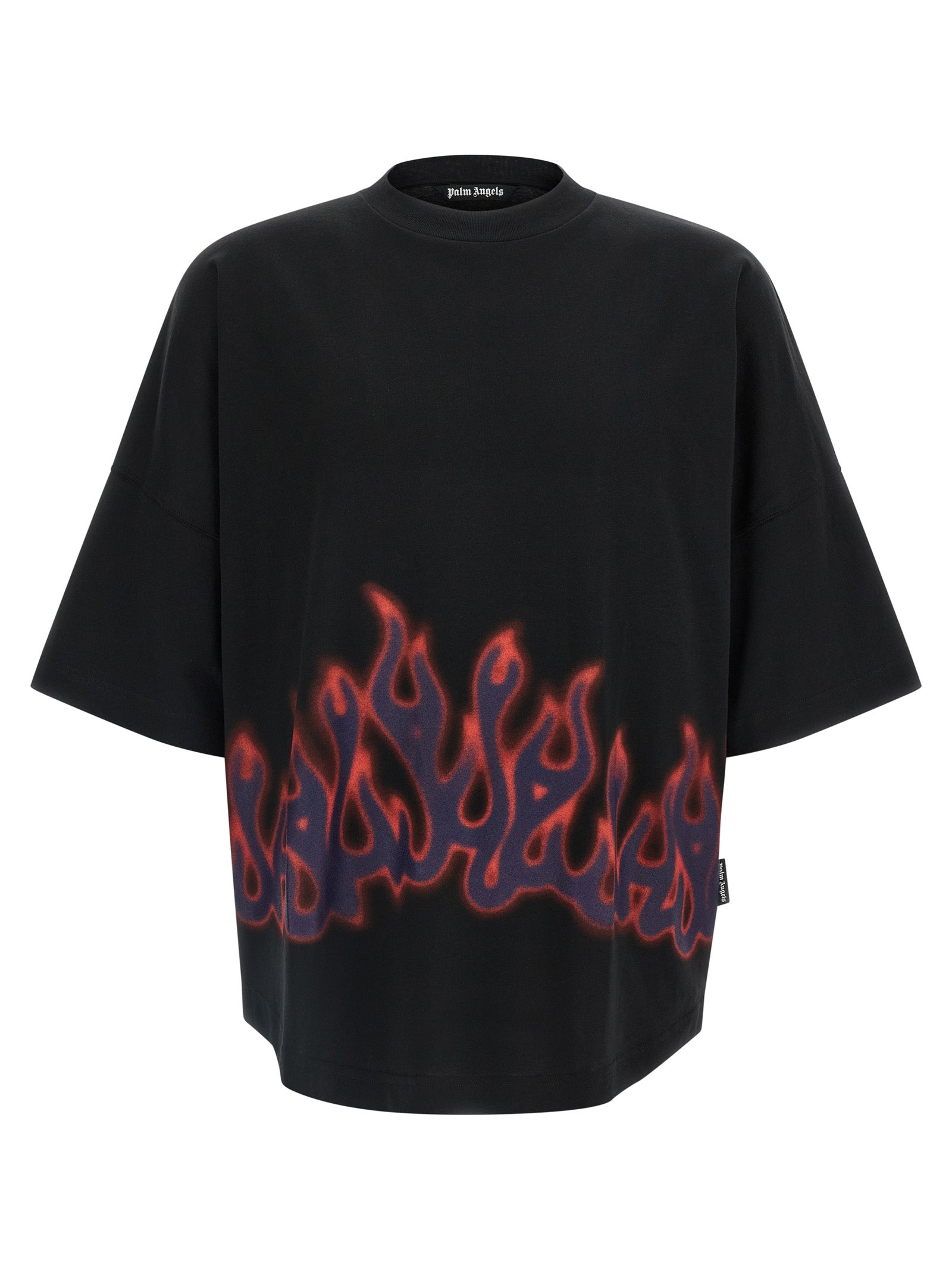 Palm Angels Schwarzes Baumwoll-T-Shirt