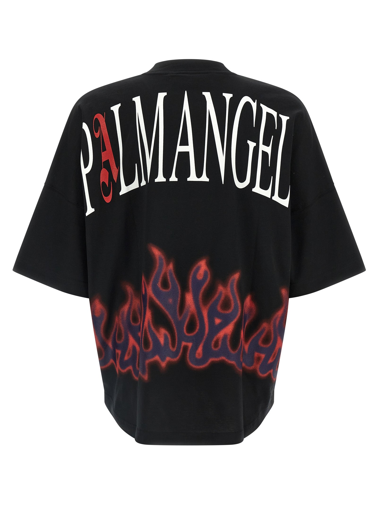 Palm Angels Schwarzes Baumwoll-T-Shirt