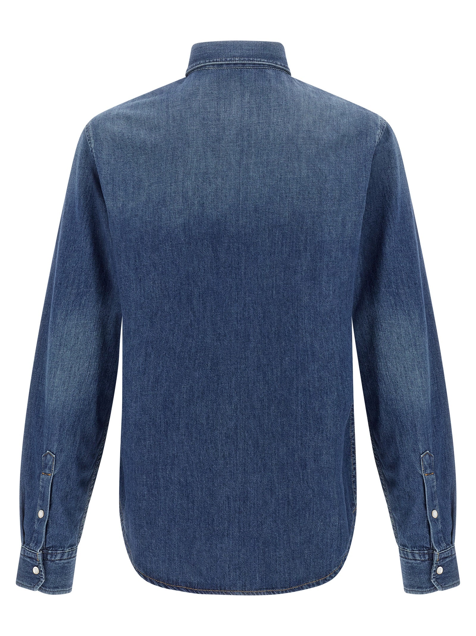 Versace Blaue Baumwollbluse