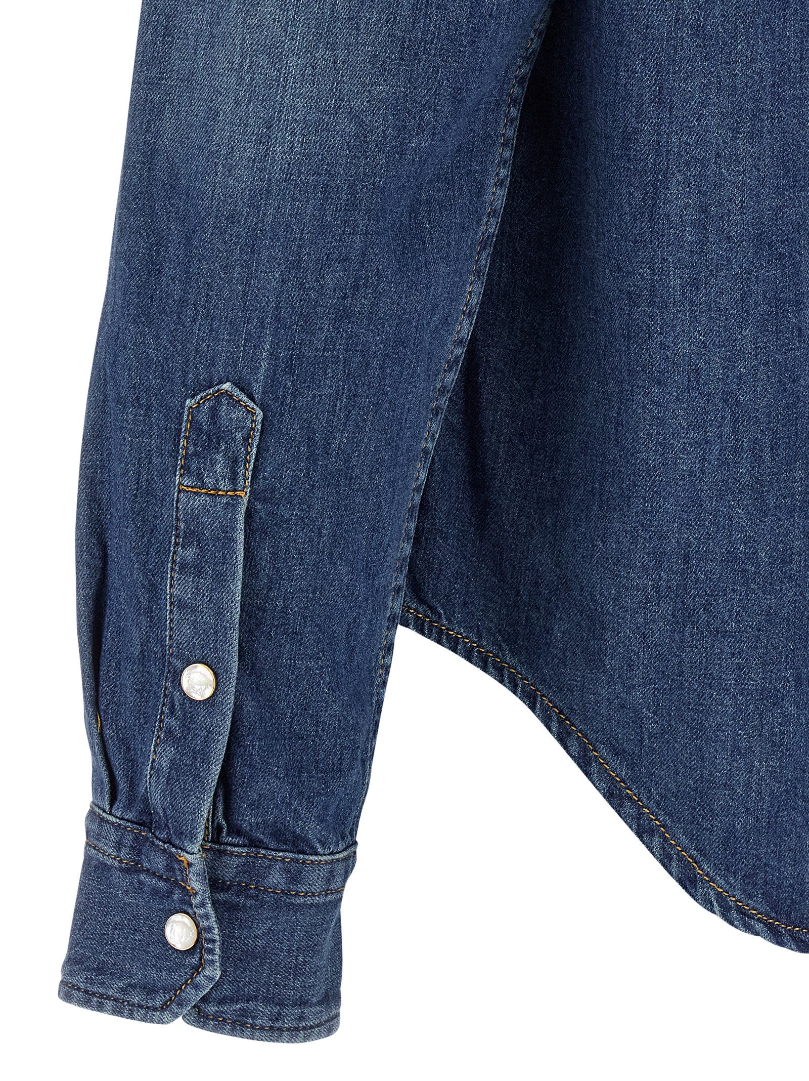 Versace Blaue Baumwollbluse