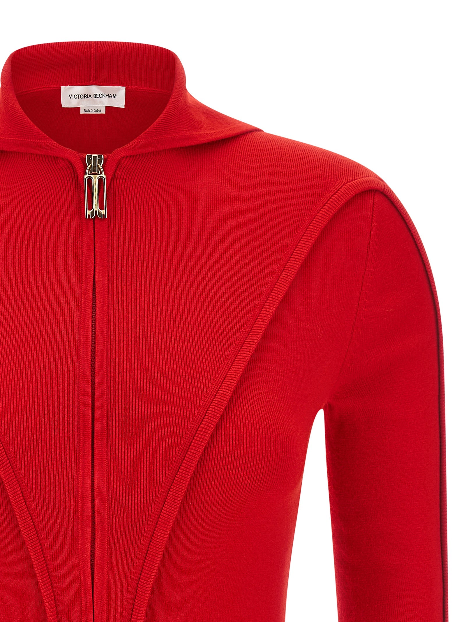 Victoria Beckham Mehrfarbige Wollstrickjacke