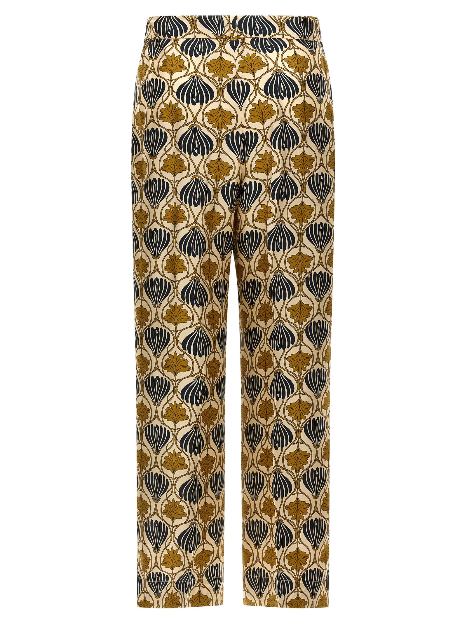 Max Mara Zweifarbige Seiden-Freizeithose
