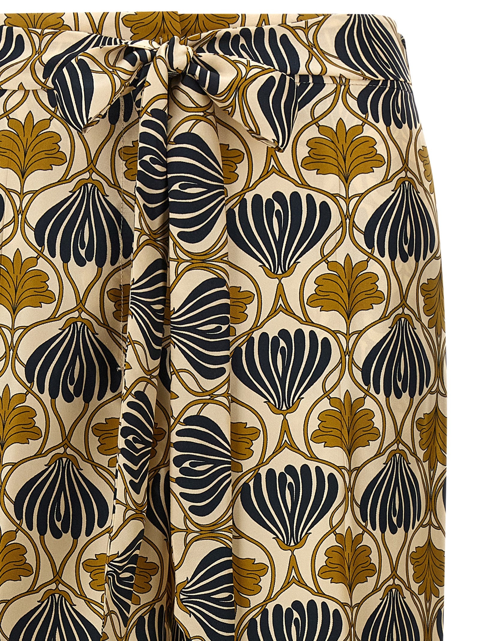 Max Mara Zweifarbige Seiden-Freizeithose