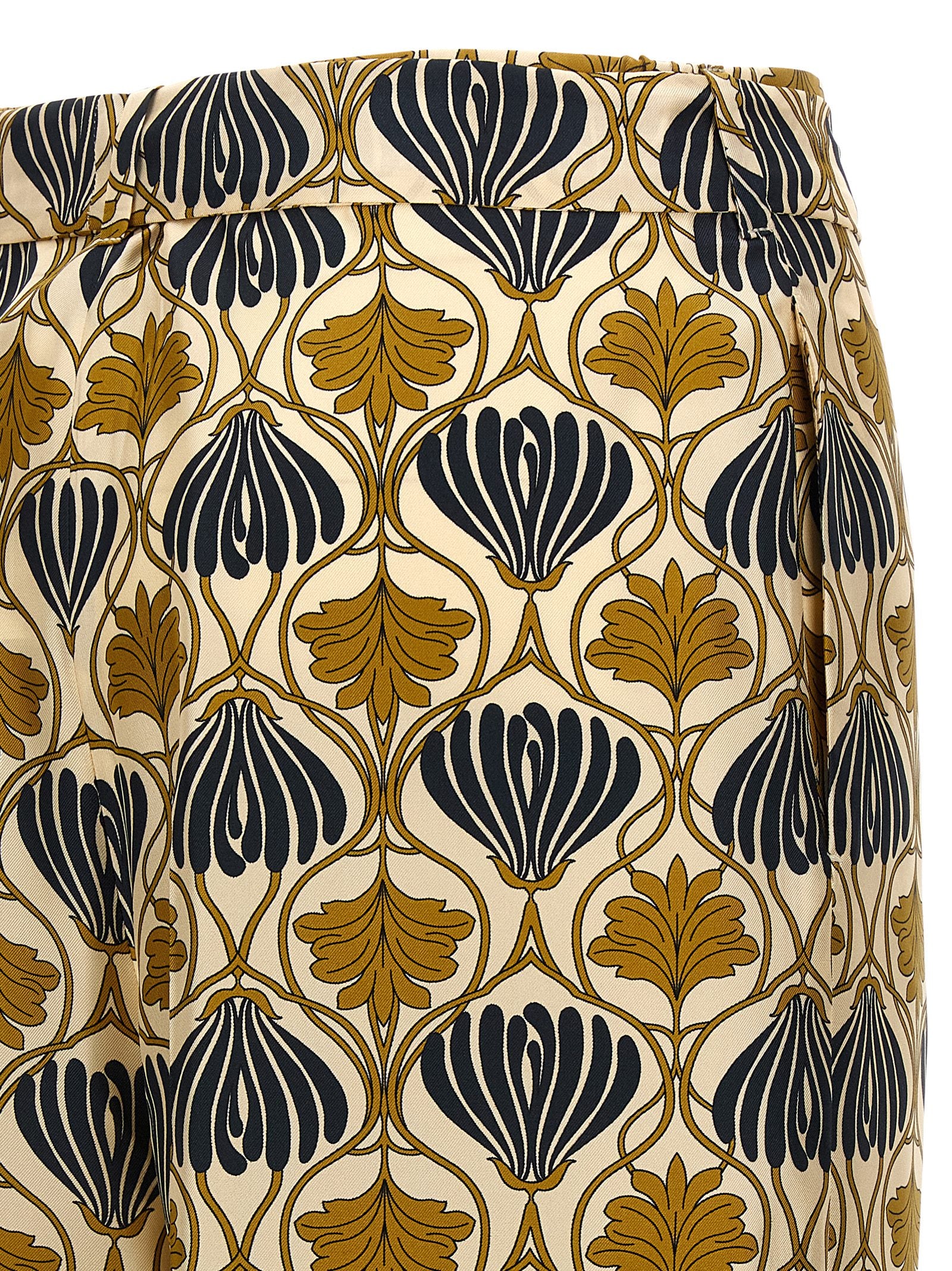 Max Mara Zweifarbige Seiden-Freizeithose