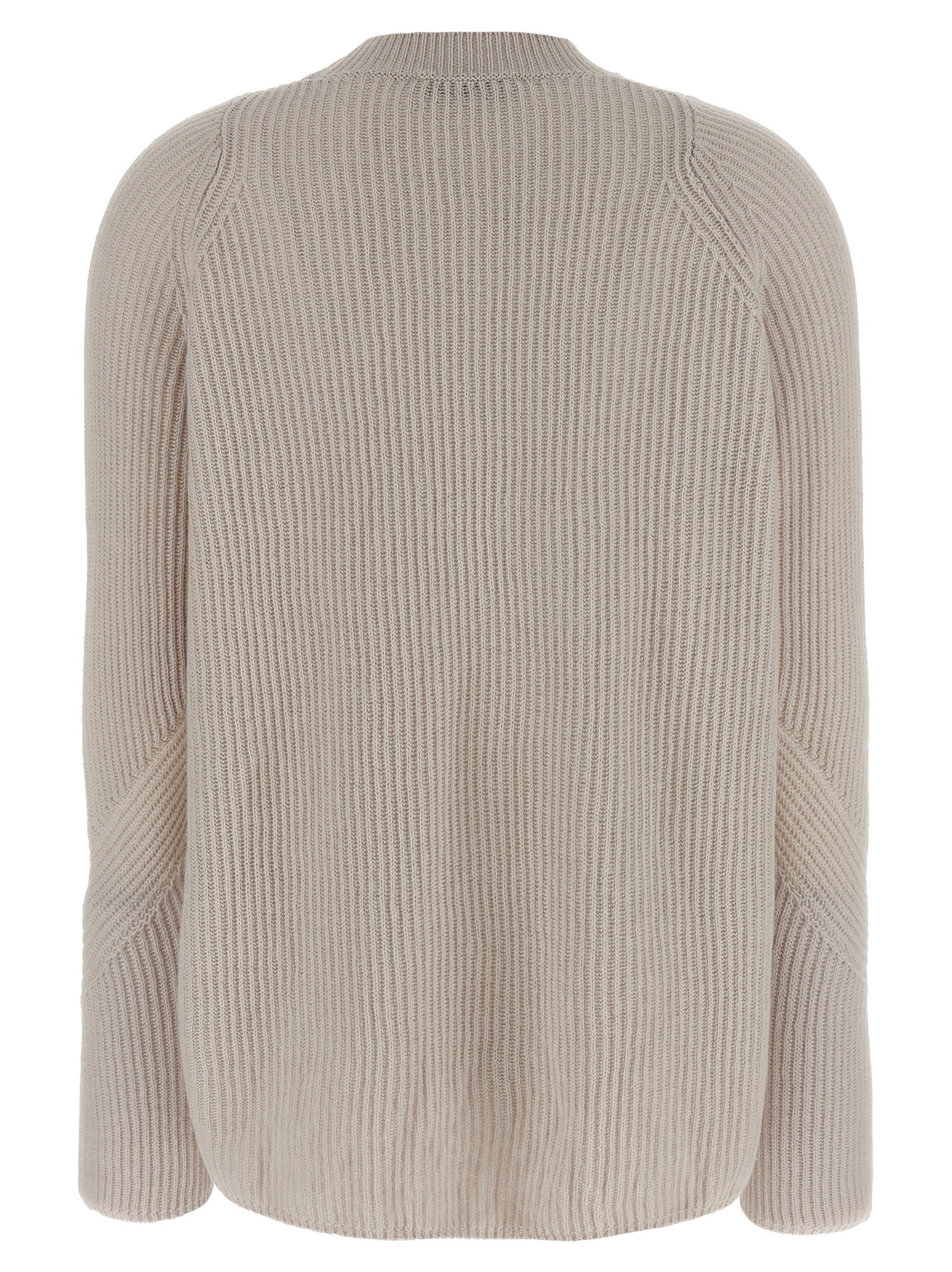 'S Max Mara Beige Wollstrickjacke