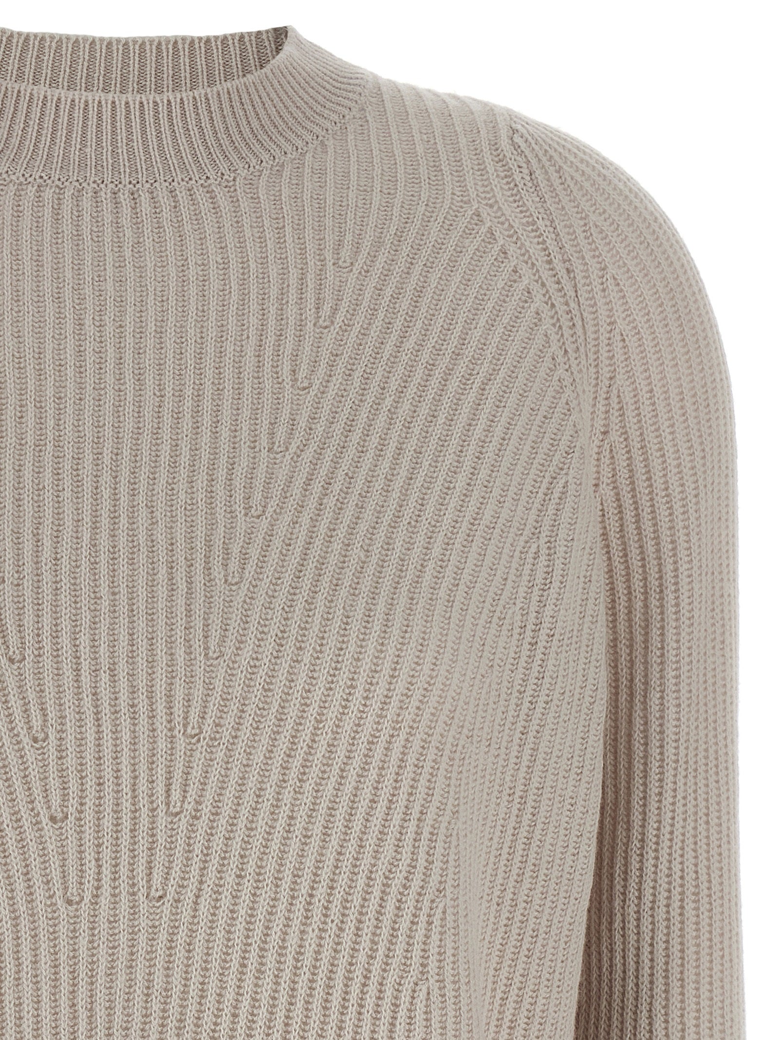 'S Max Mara Beige Wollstrickjacke