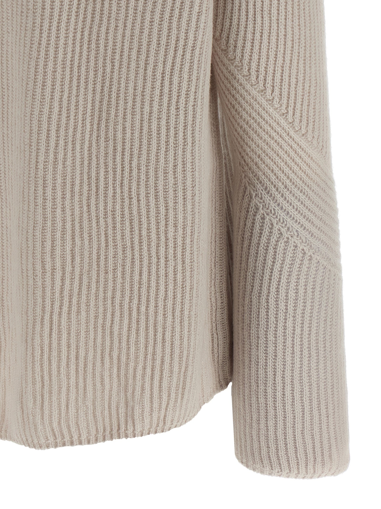 'S Max Mara Beige Wollstrickjacke