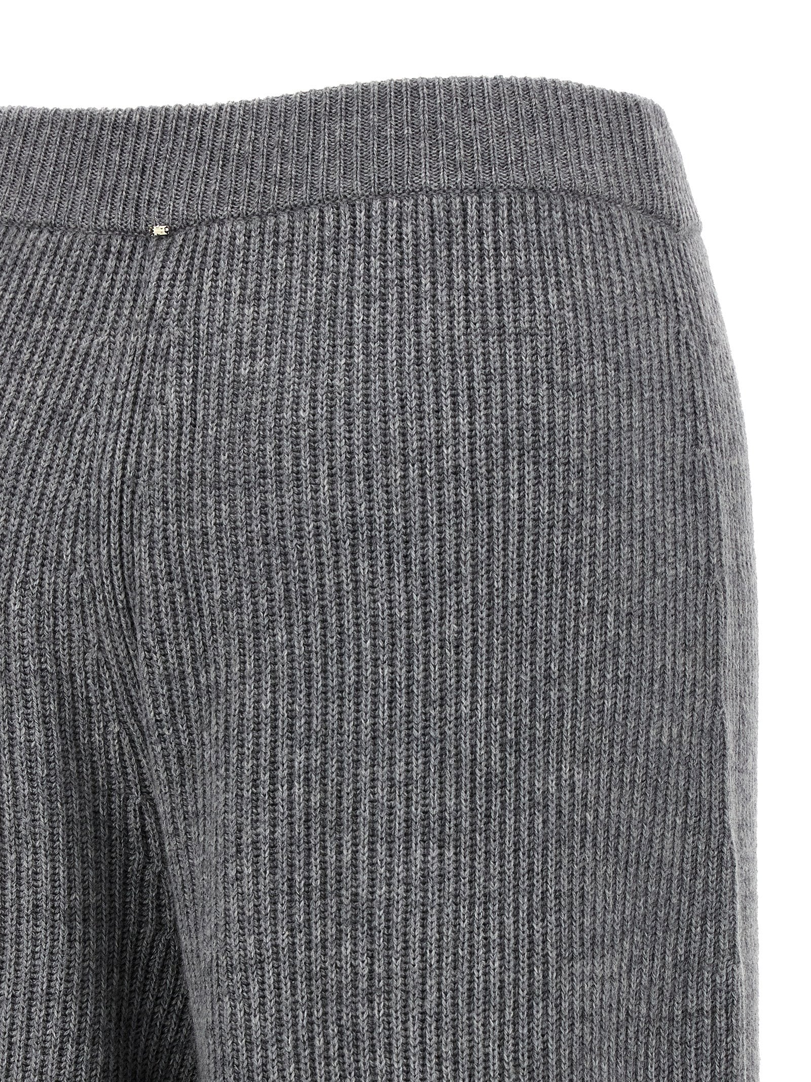 Sportmax Graue Woll-Freizeithose