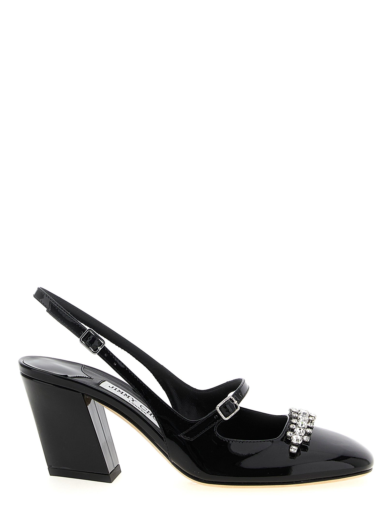 Jimmy Choo Schwarze Leder Pumps mit mittlerem Absatz