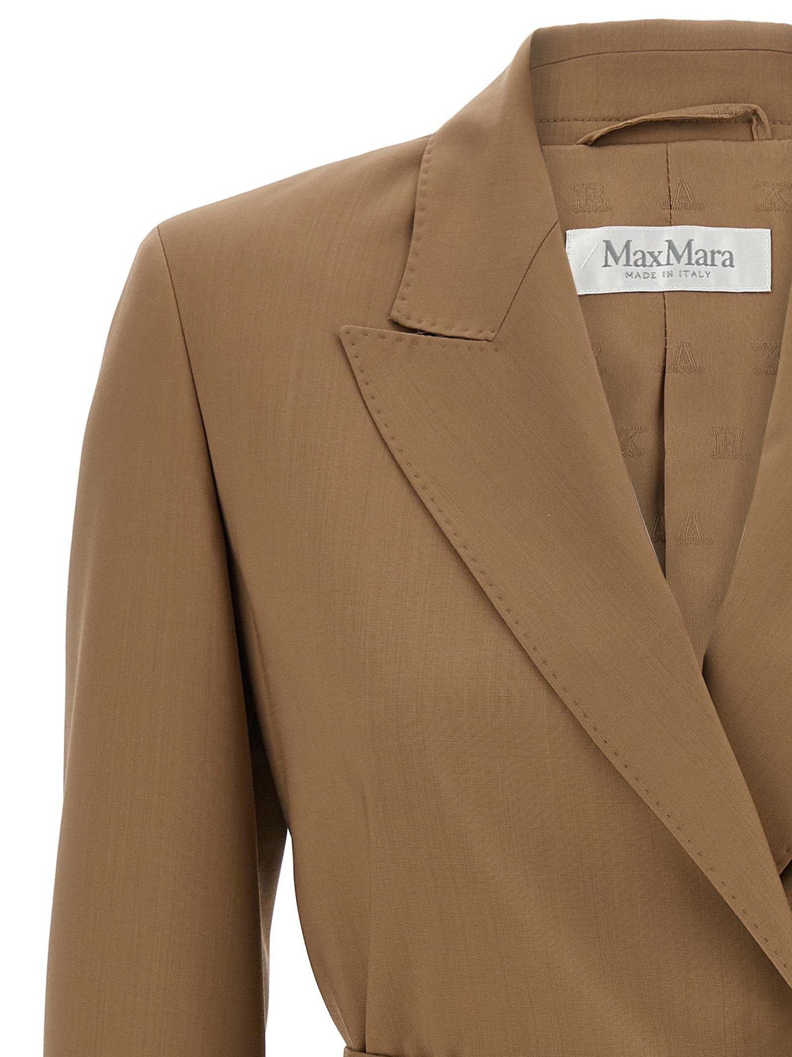 Max Mara Brauner Blazer aus reiner Schurwolle