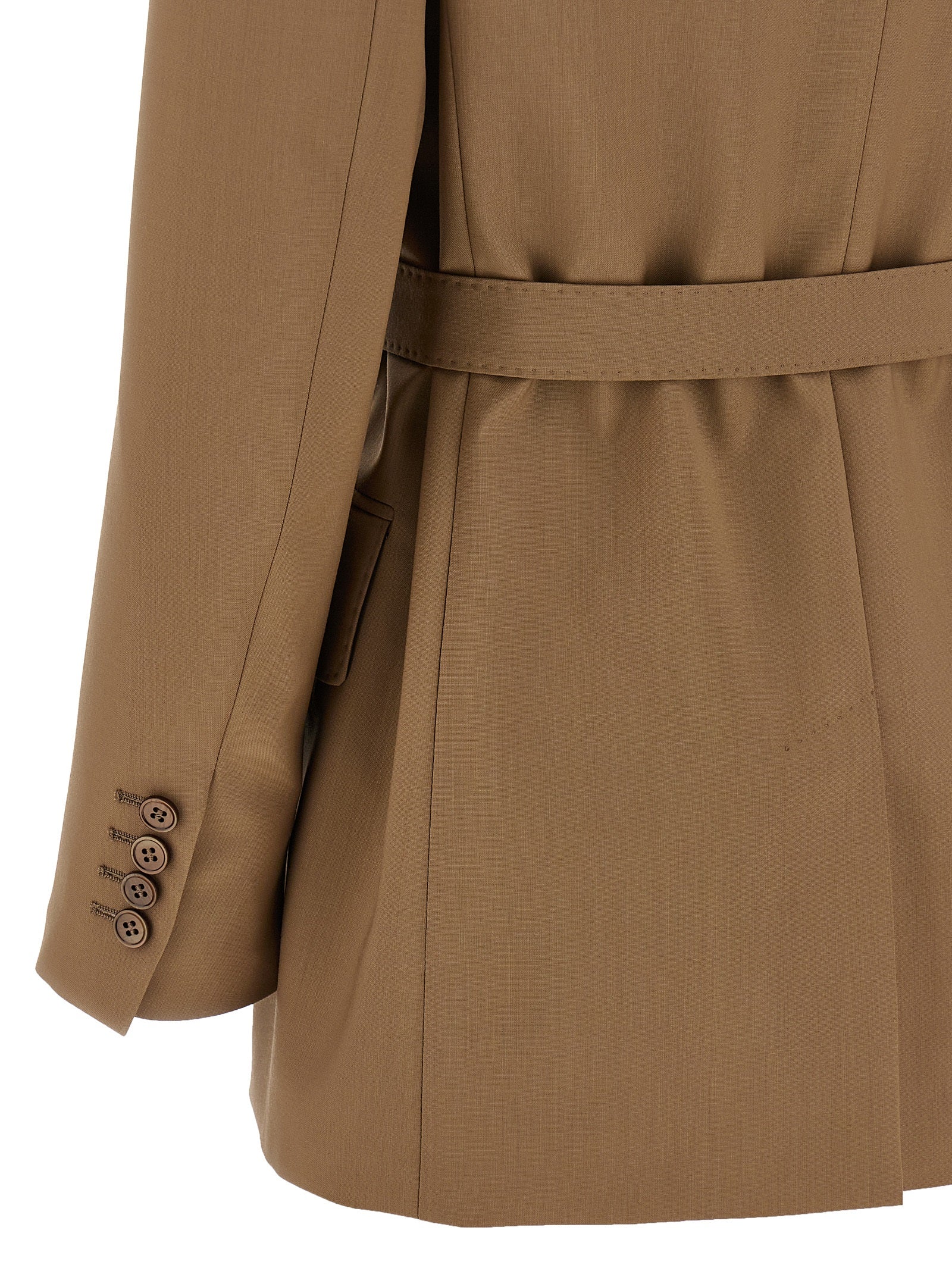 Max Mara Brauner Blazer aus reiner Schurwolle