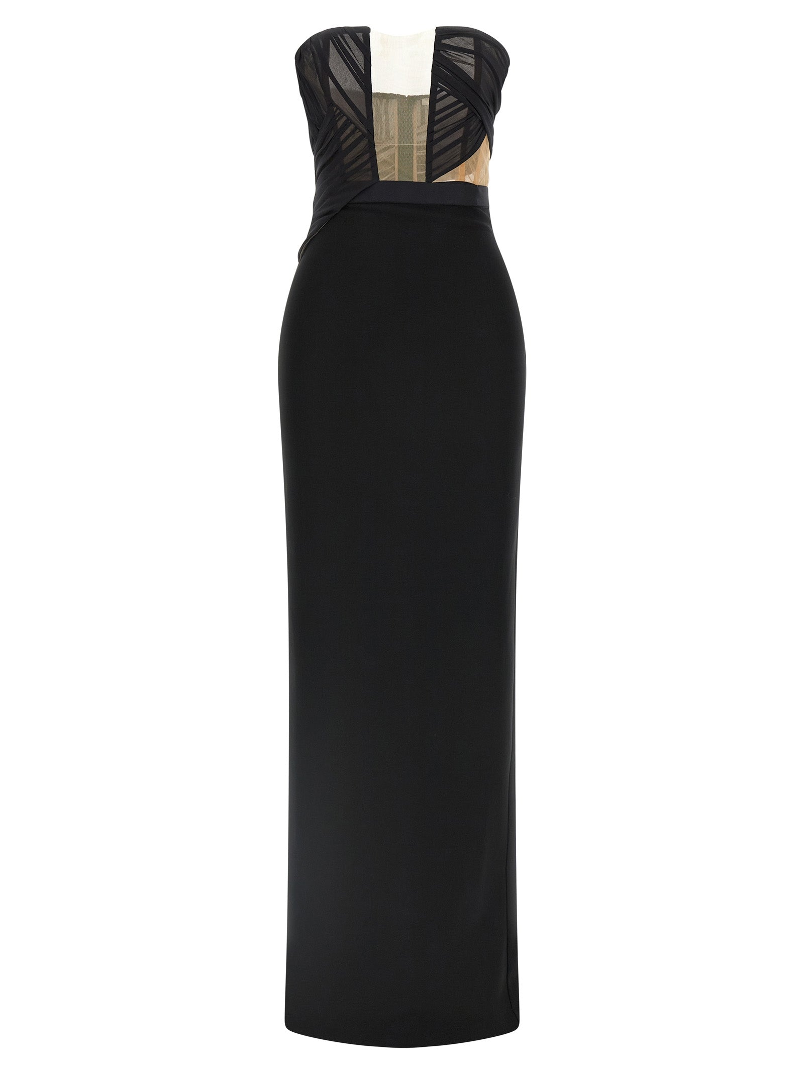 Nensi Dojaka Schwarzes Viskose-Maxikleid