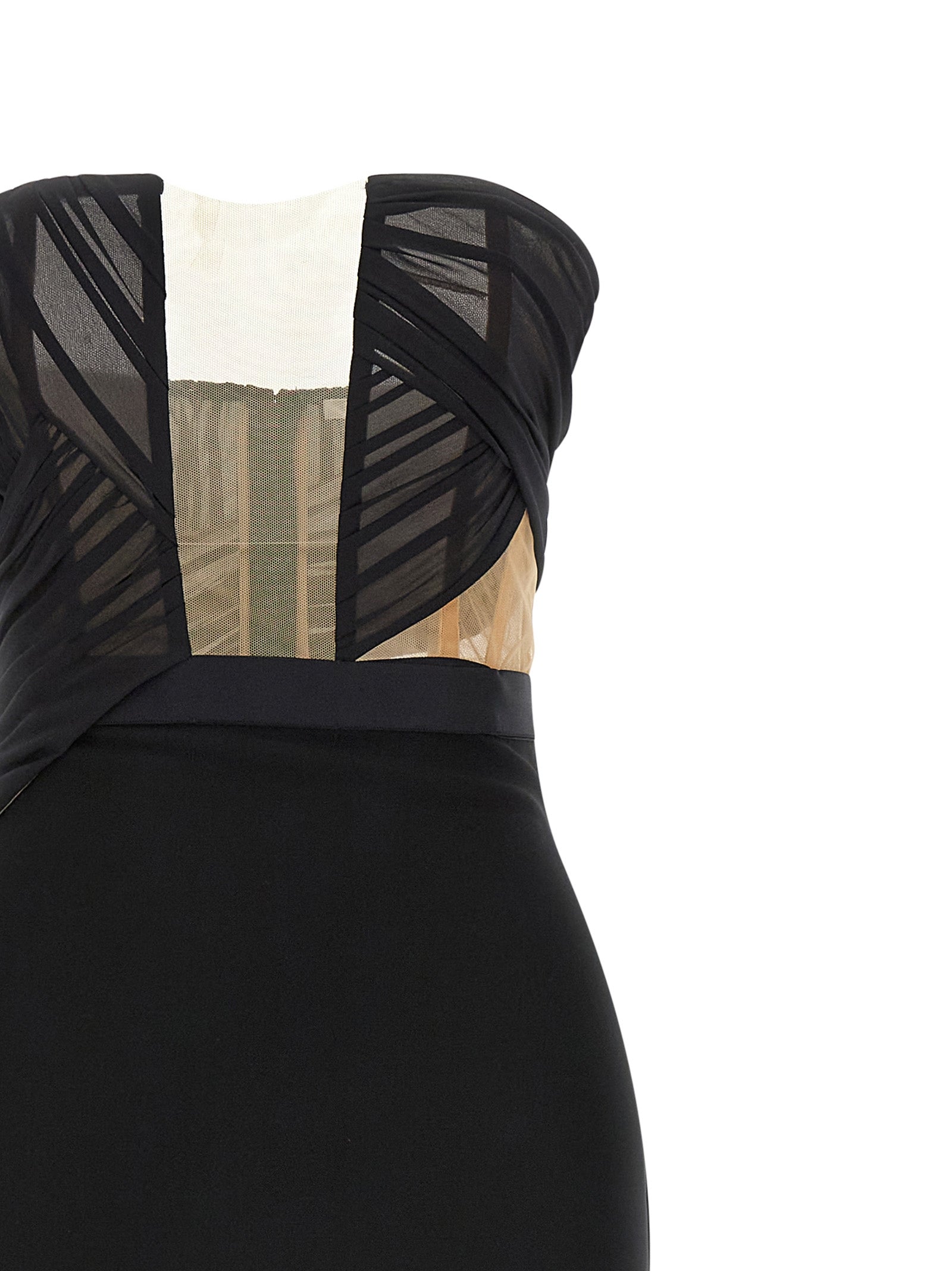 Nensi Dojaka Schwarzes Viskose-Maxikleid