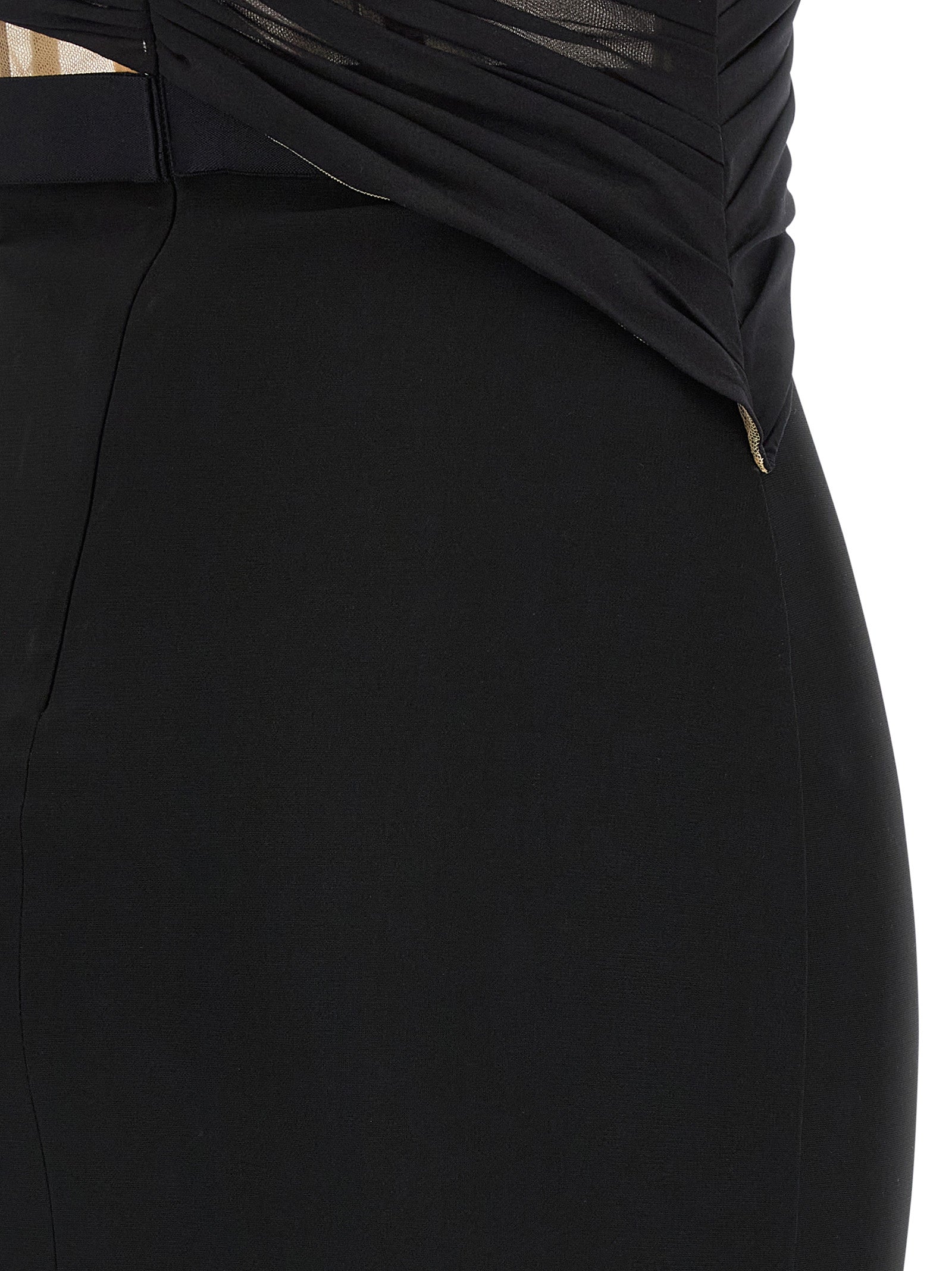 Nensi Dojaka Schwarzes Viskose-Maxikleid