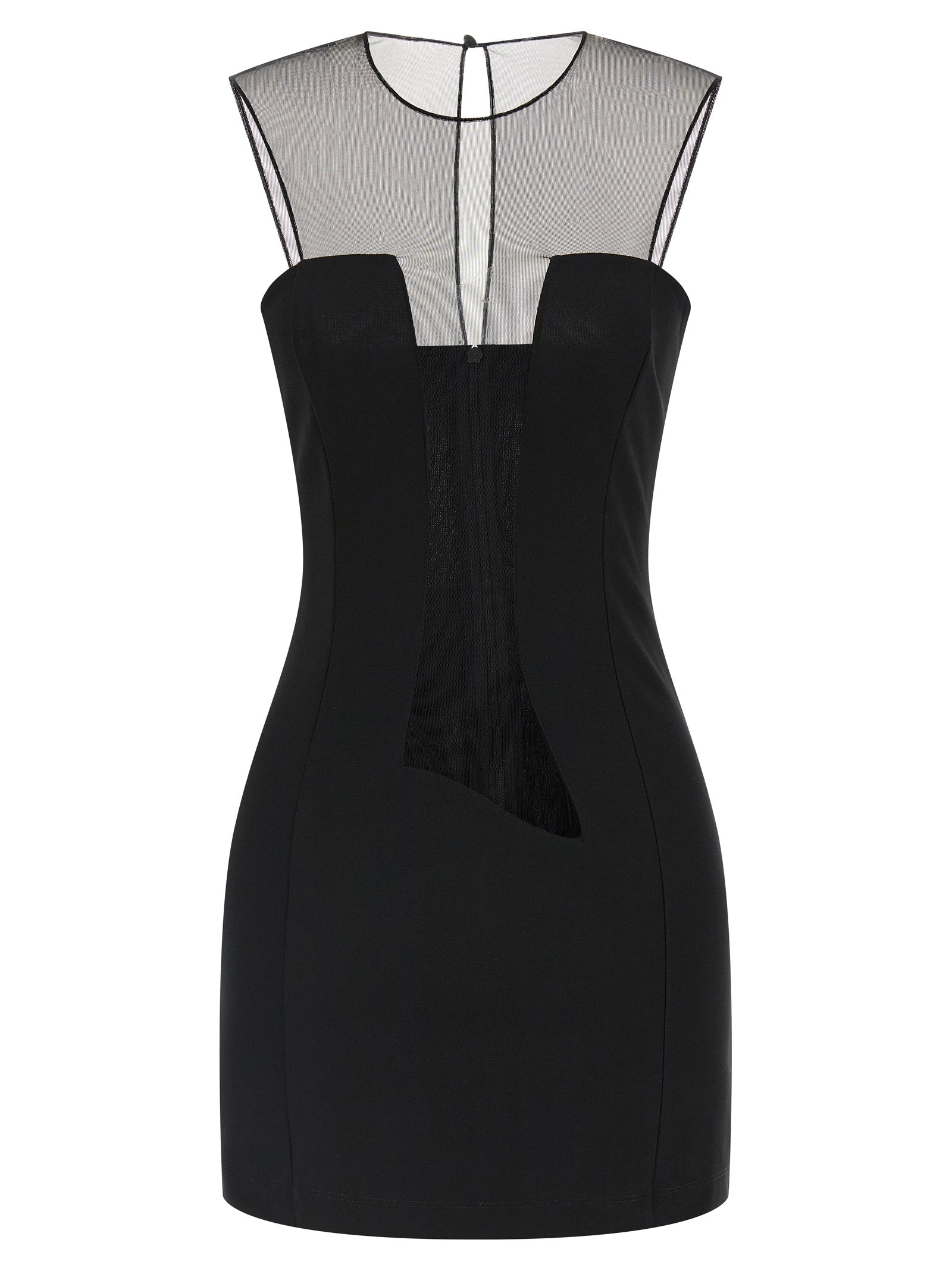 Nensi Dojaka Schwarzes Viskose-Kurzkleid
