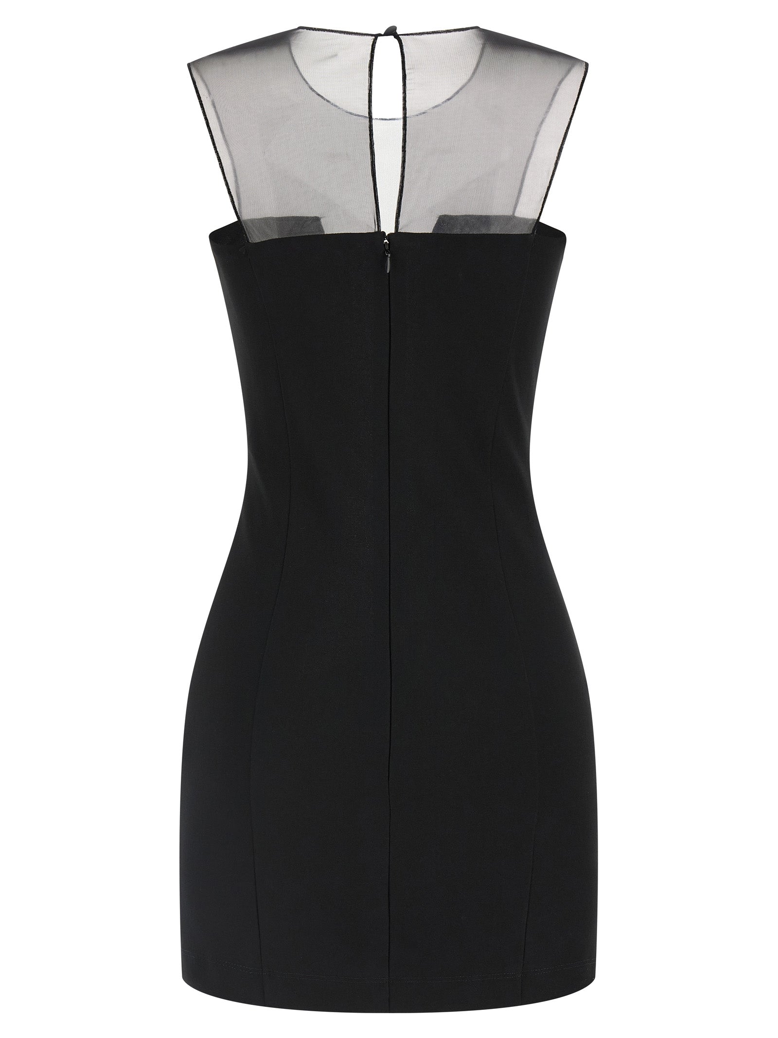 Nensi Dojaka Schwarzes Viskose-Kurzkleid