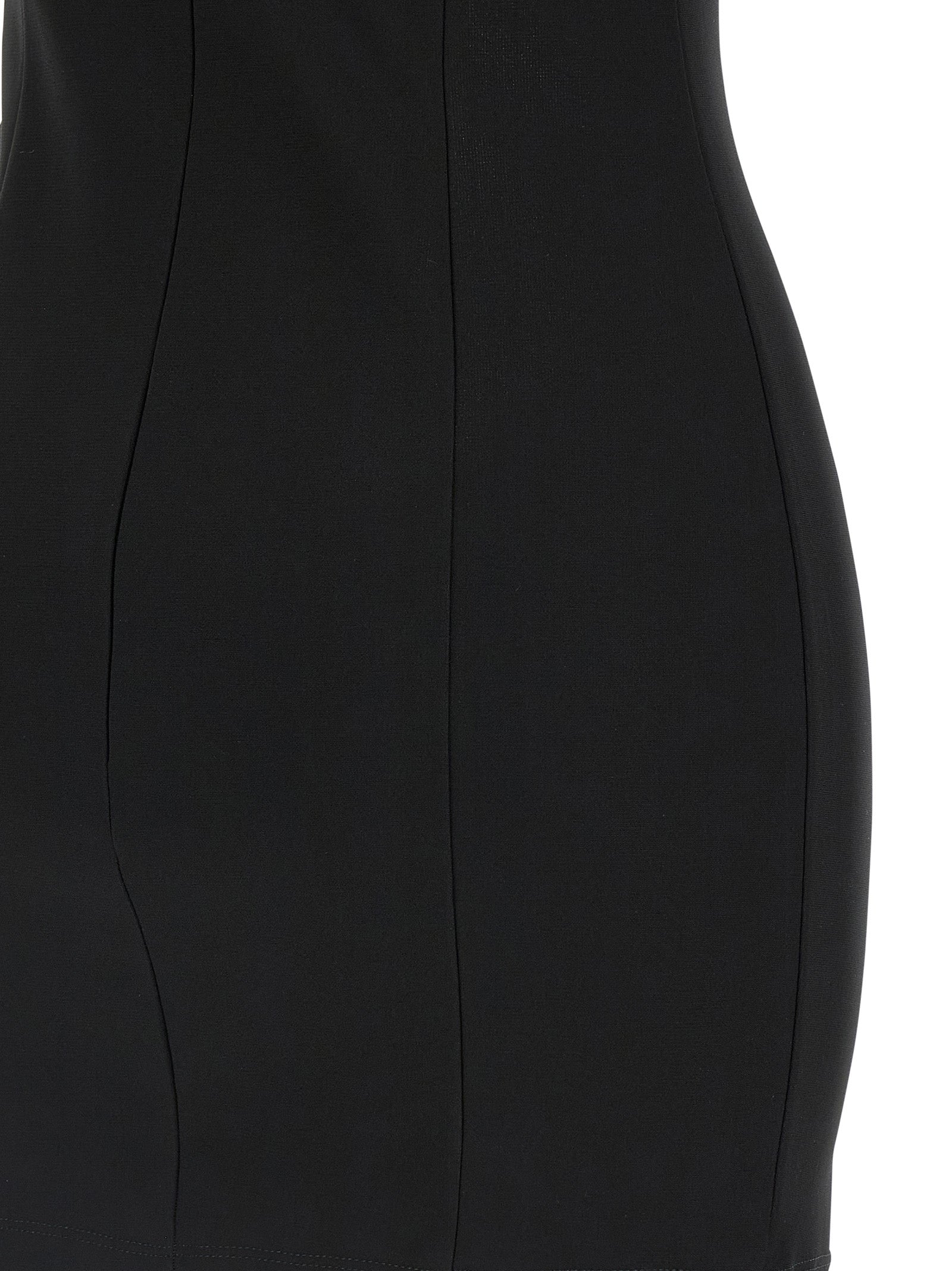 Nensi Dojaka Schwarzes Viskose-Kurzkleid