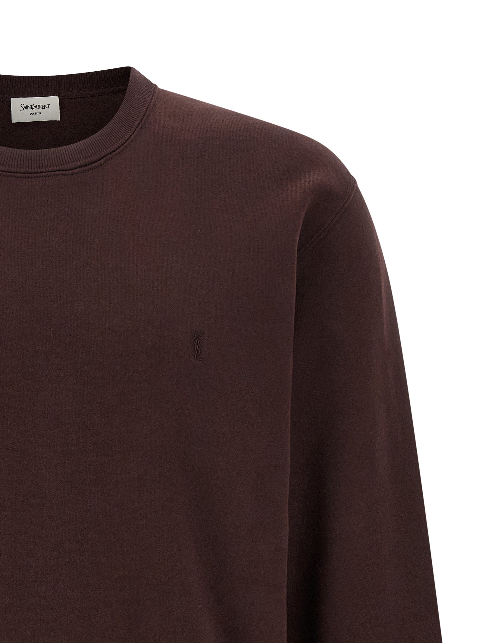 Saint Laurent Sweatshirt aus Baumwolle in Bordeaux
