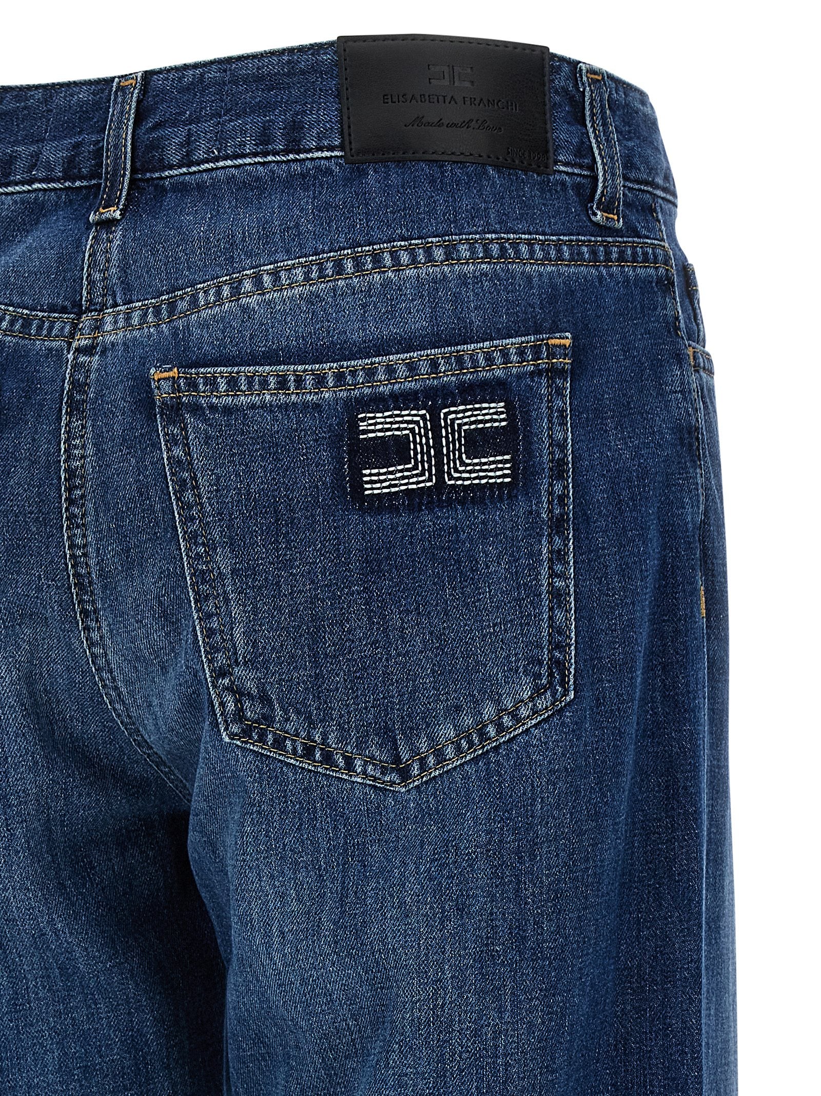 Elisabetta Franchi Blaue Baumwolljeans Denim
