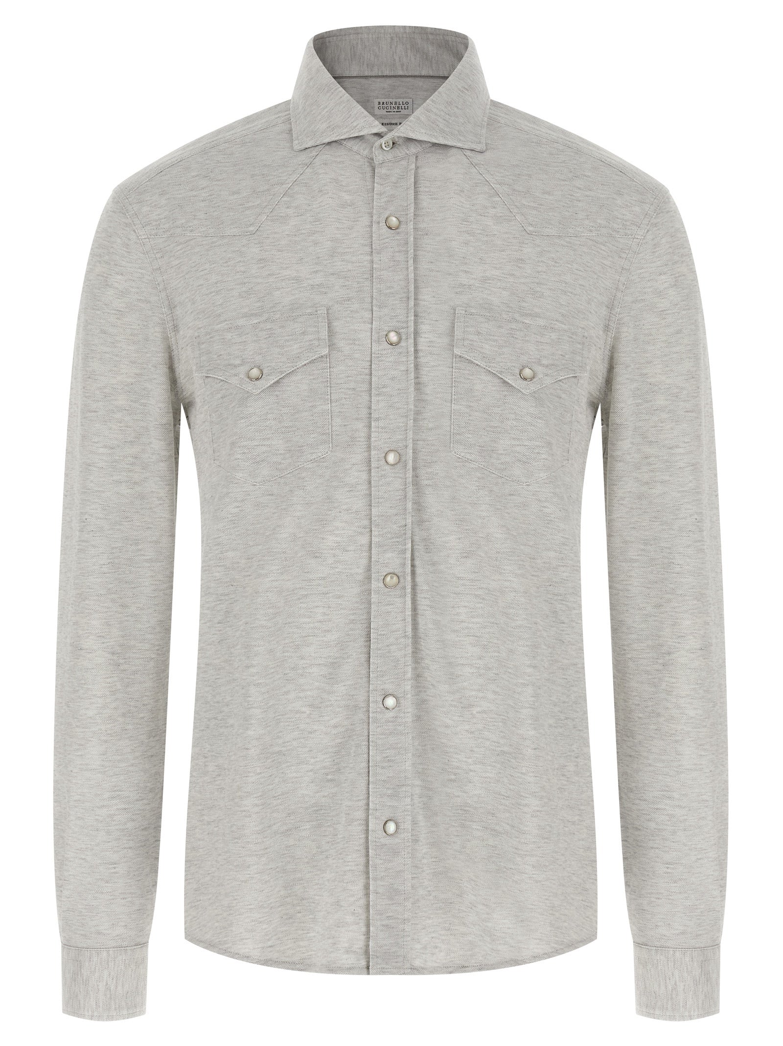 Brunello Cucinelli Graue Baumwollbluse