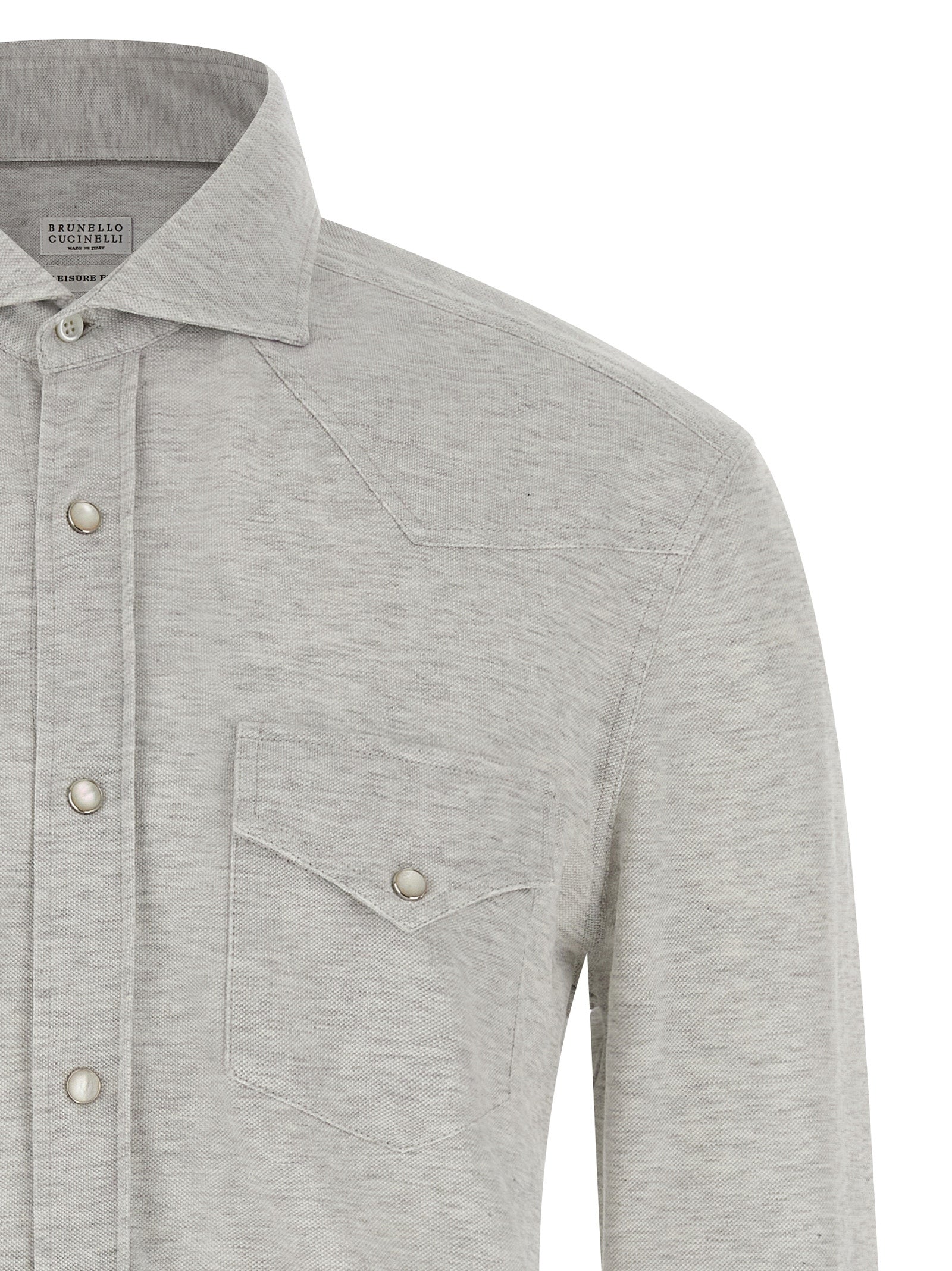 Brunello Cucinelli Graue Baumwollbluse