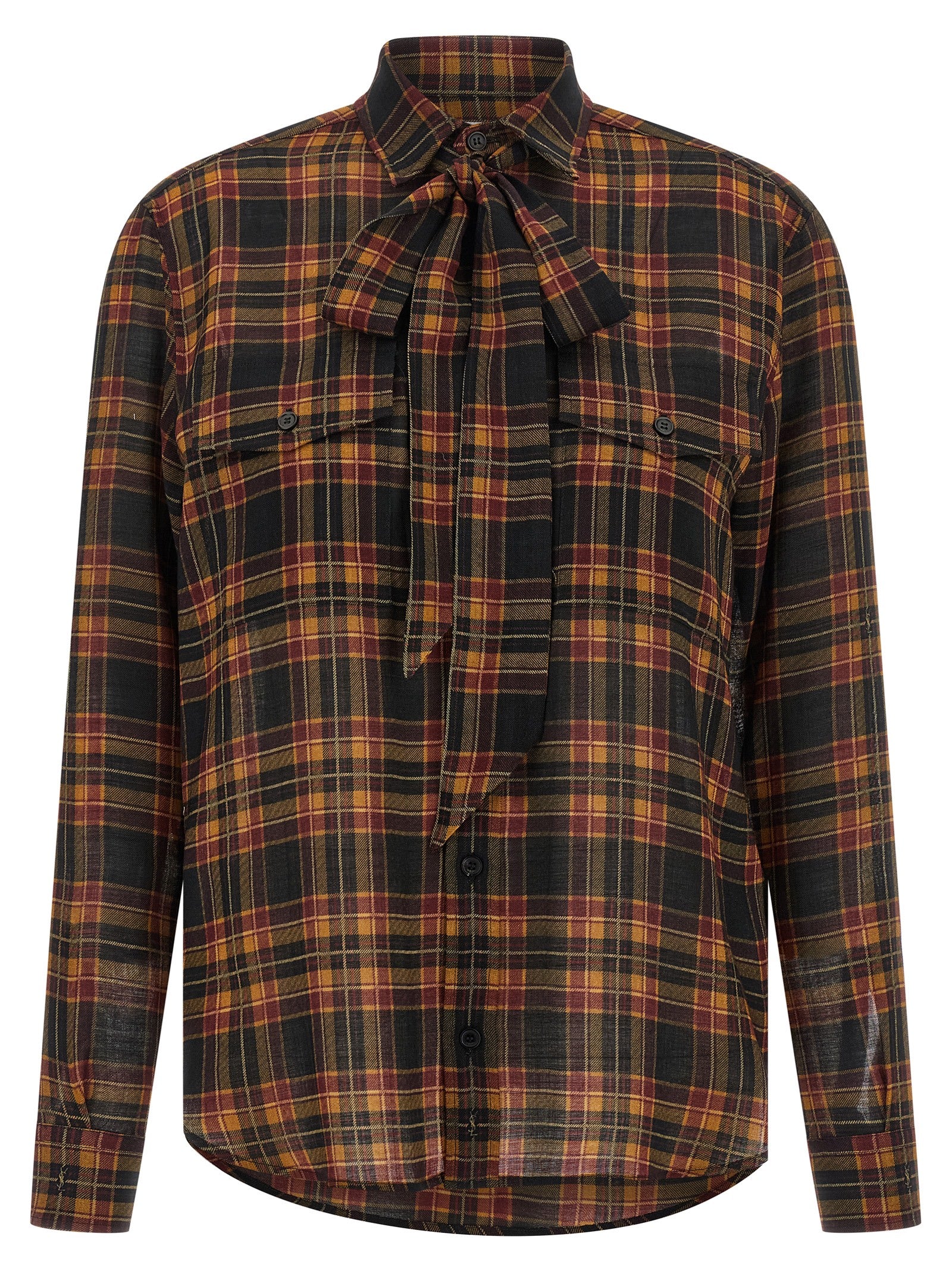 Saint Laurent Mehrfarbige Wollbluse