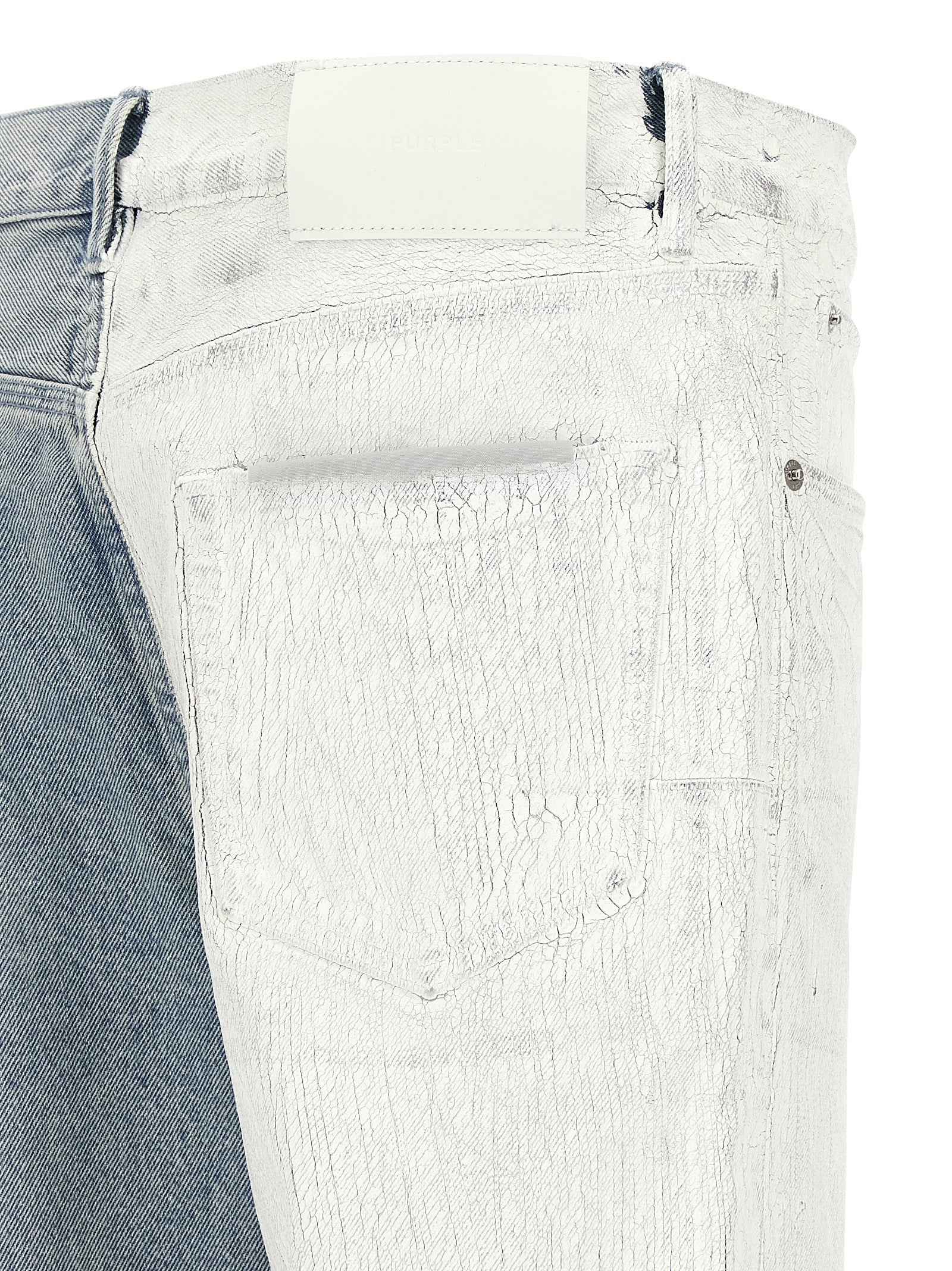 PURPLE Blaue Jeans aus Baumwolle im geraden Schnitt