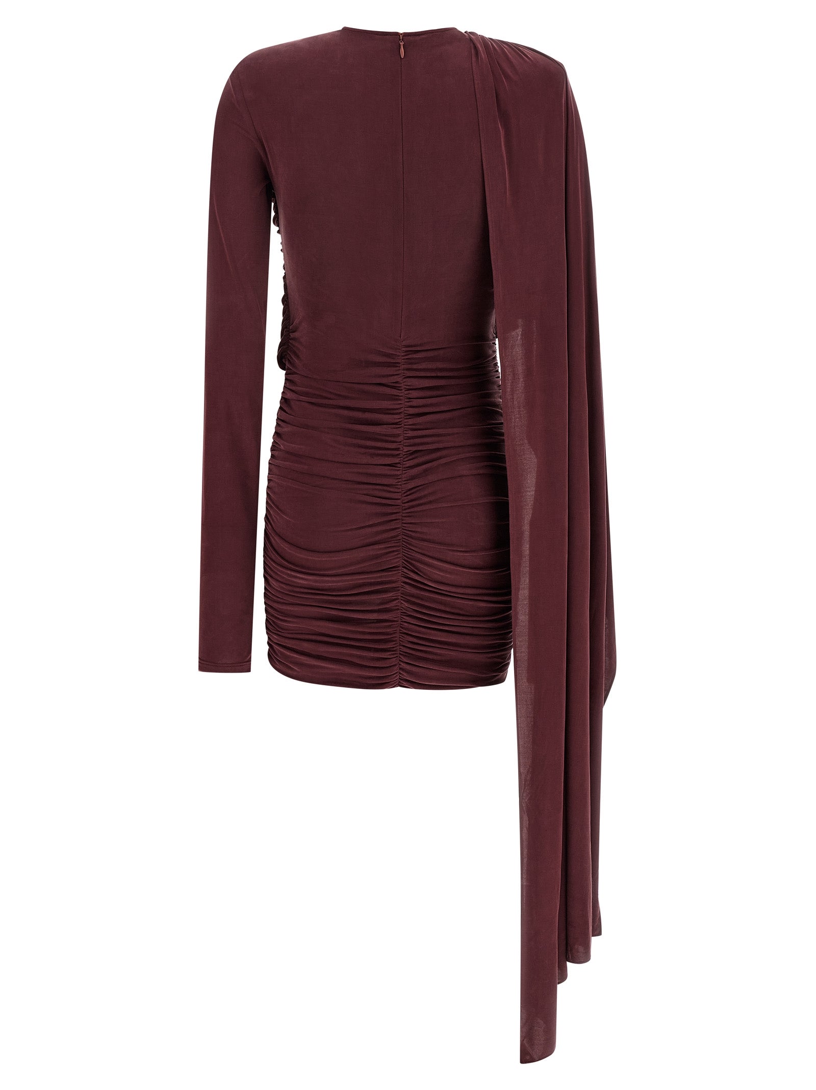 The Andamane Kurzes Kleid in Bordeaux-Kupfer
