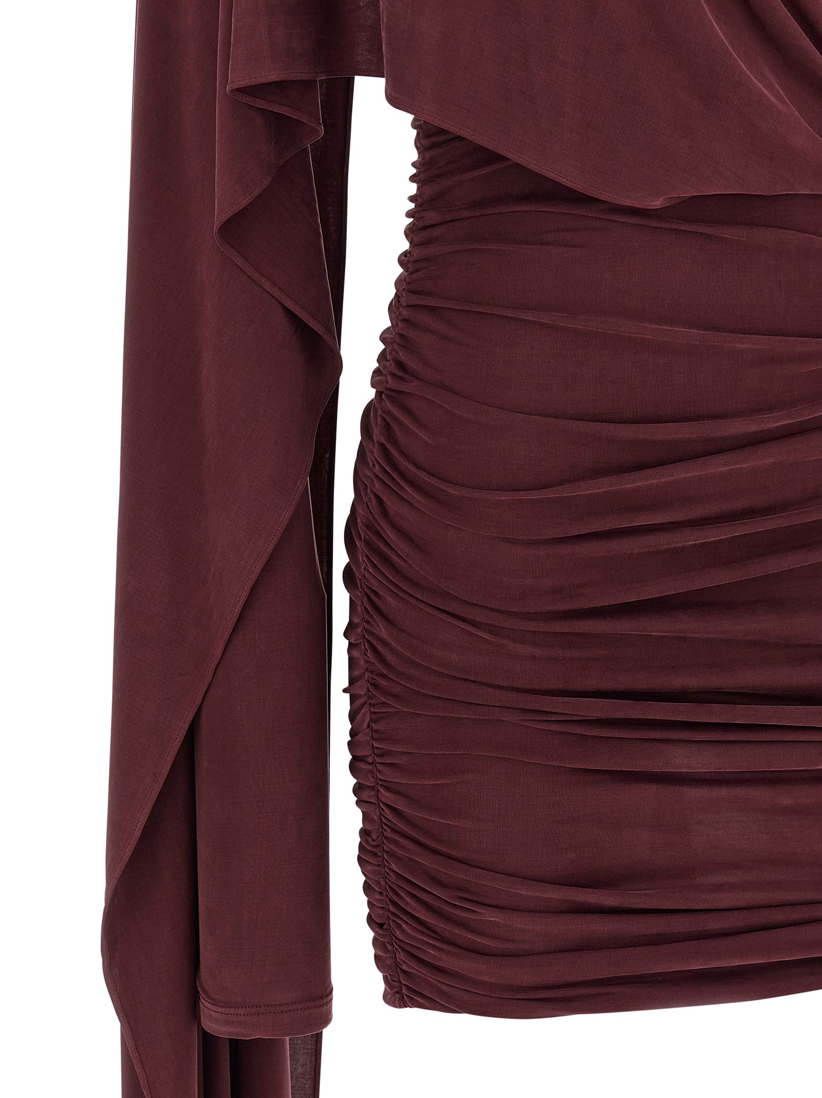 The Andamane Kurzes Kleid in Bordeaux-Kupfer