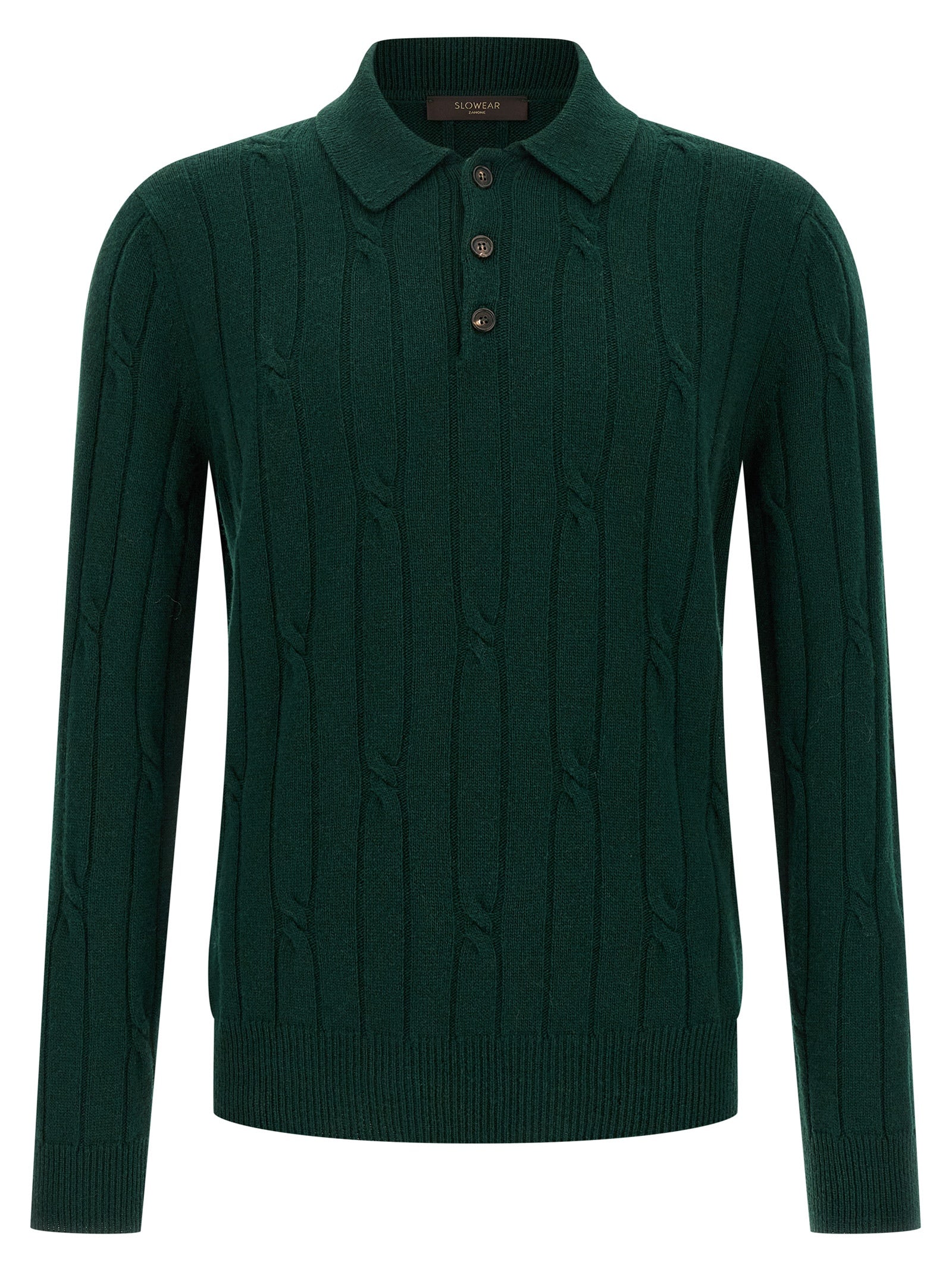 ZANONE Zweifarbige Poloshirt aus reiner Schurwolle
