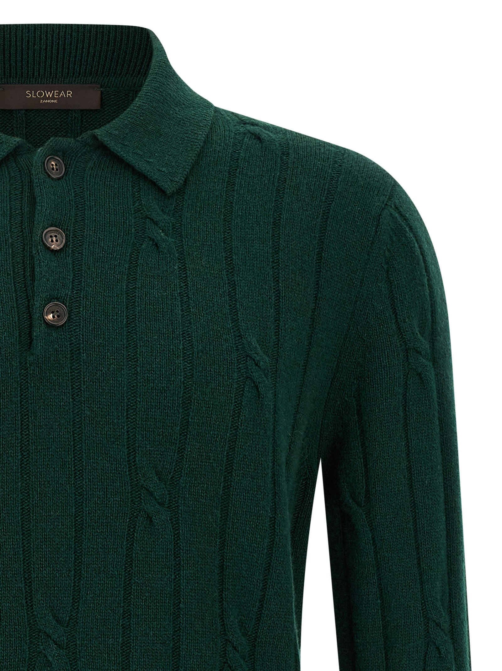 ZANONE Zweifarbige Poloshirt aus reiner Schurwolle