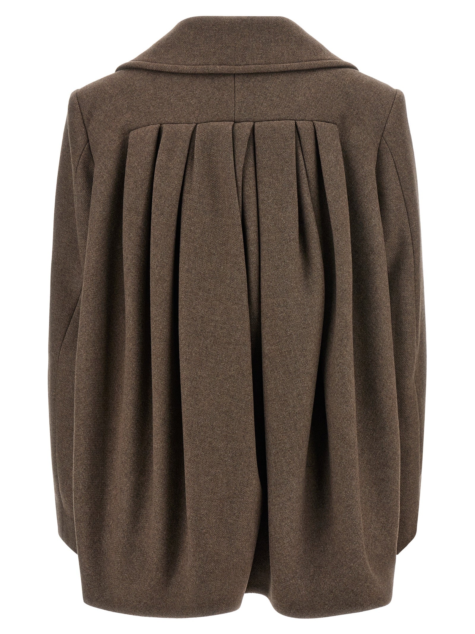 Dries Van Noten Brauner Wollmantel