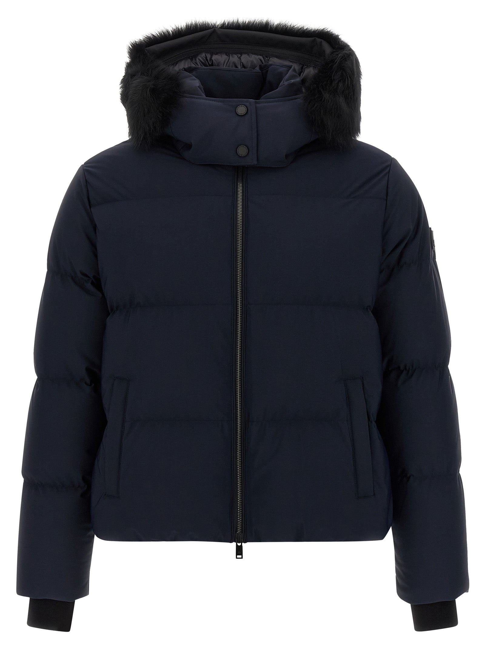 Moose Knuckles Vollständige Nylonjacke in Blau