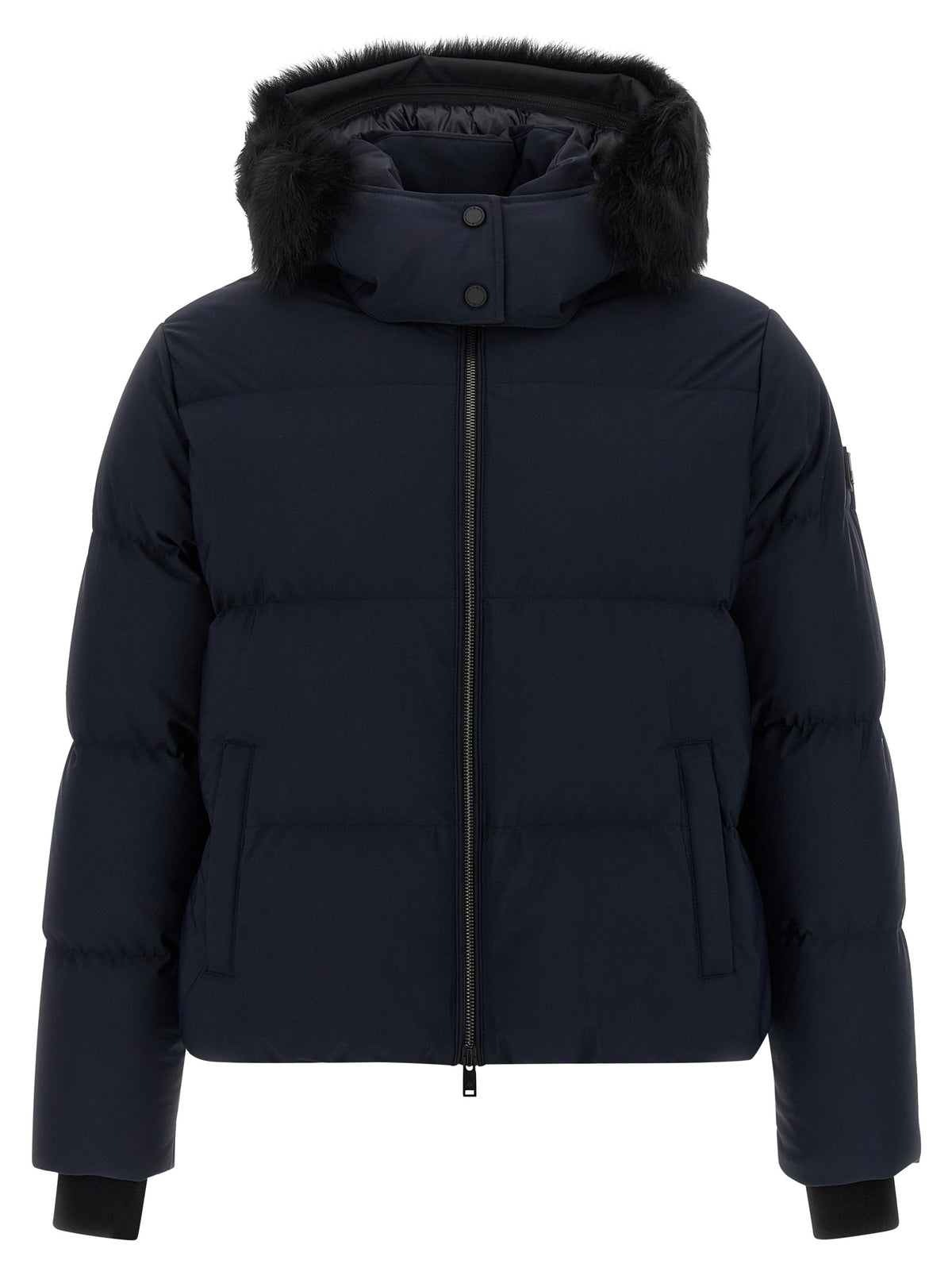 Moose Knuckles Vollständige Nylonjacke in Blau