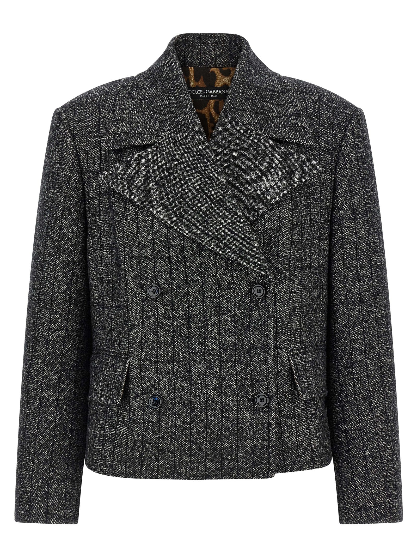 Dolce & Gabbana Zweifarbiger Blazer aus Elasthan