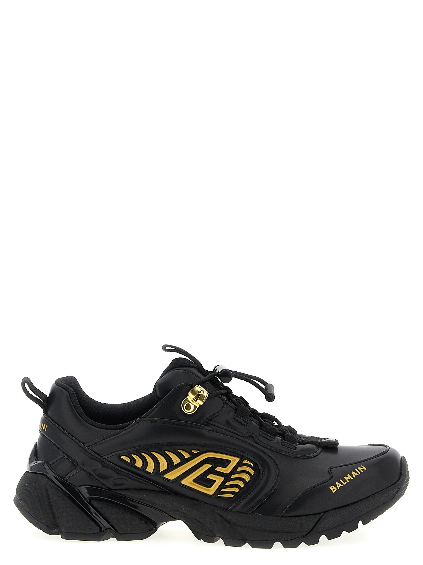 Balmain Schwarze Sneaker aus Nylon im Athletic-Stil