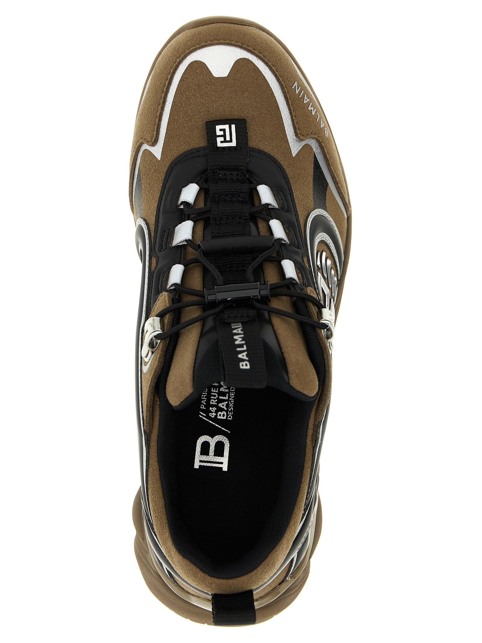 Balmain Zweifarbige Sneaker aus Polyethylen im Athletic-Stil