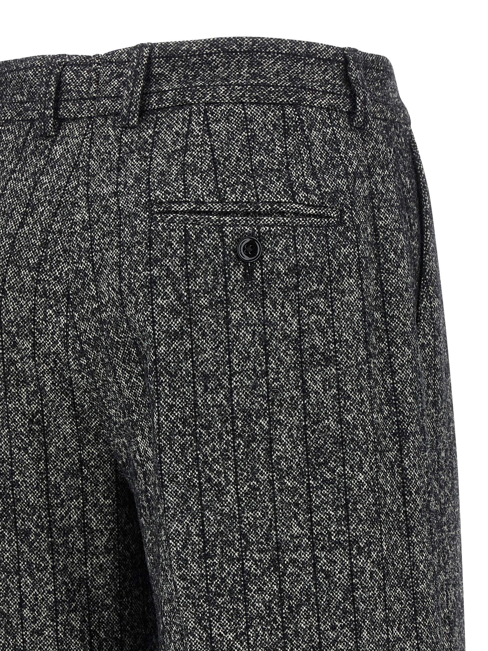 Dolce & Gabbana Zweifarbige Hose aus reiner Schurwolle