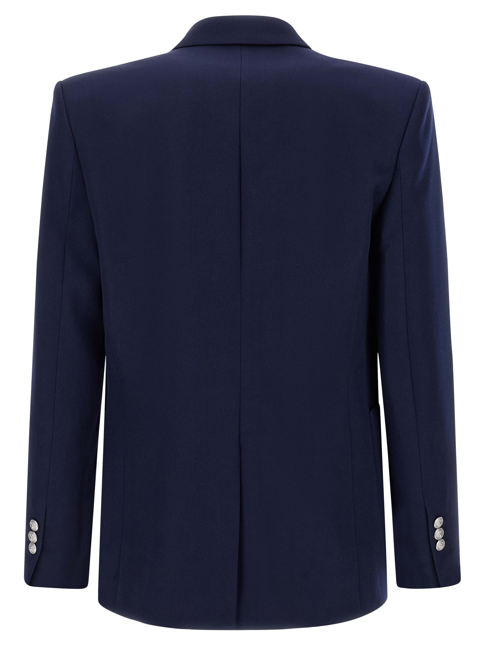 Balmain Blaues Sakko aus reiner Schurwolle