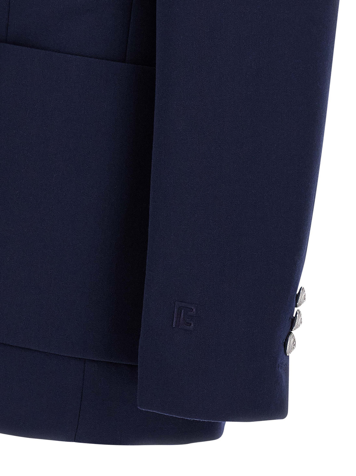 Balmain Blaues Sakko aus reiner Schurwolle