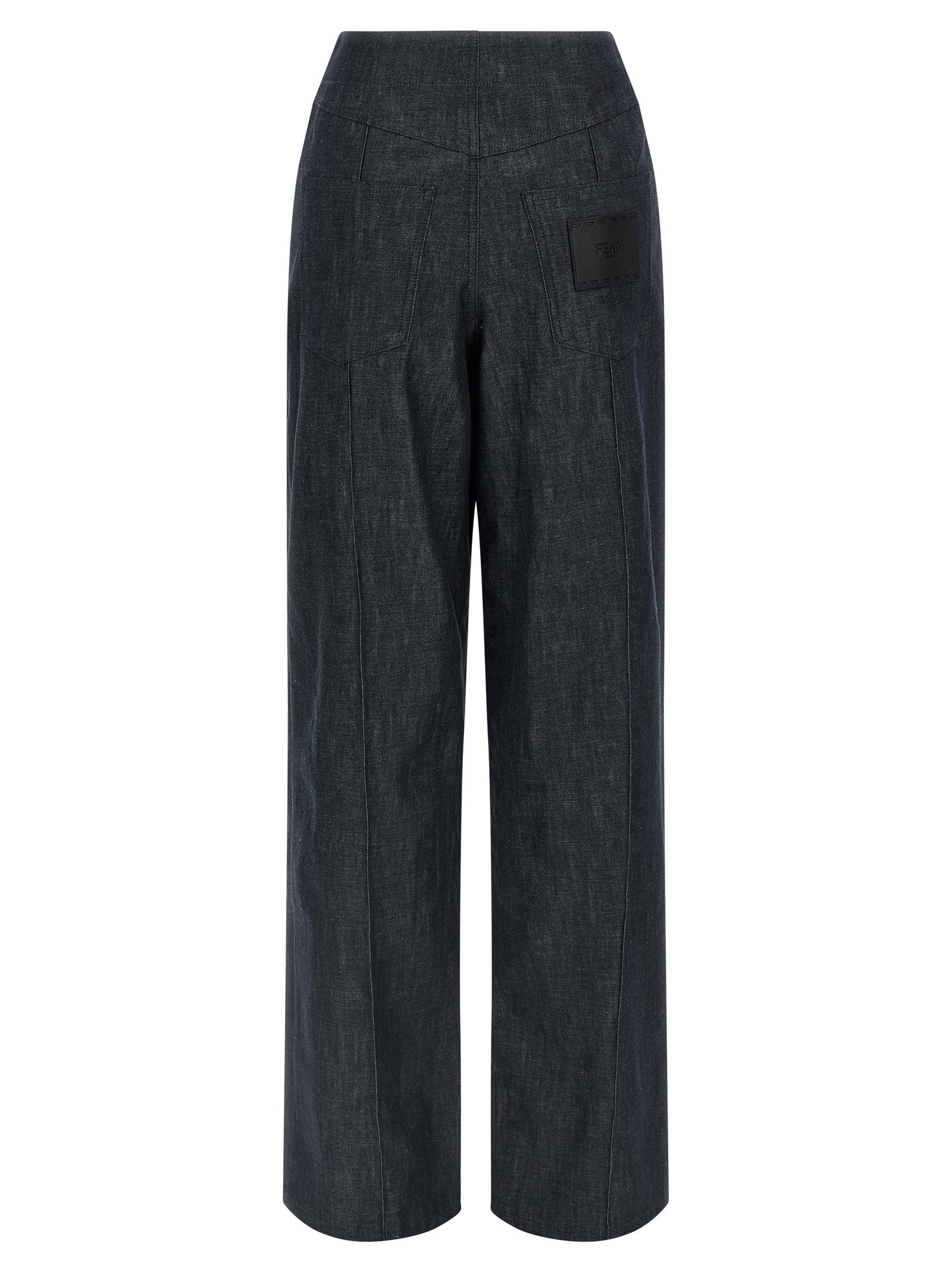 Fendi Blaue High-Waist Jeans aus Baumwolle