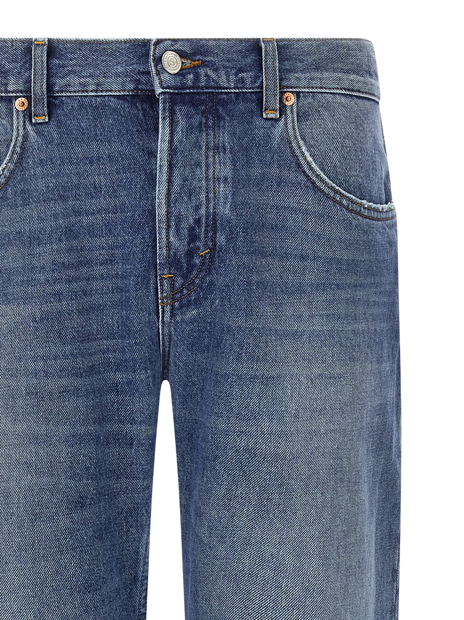 Department 5 Blaue Jeans aus Baumwolle im geraden Schnitt
