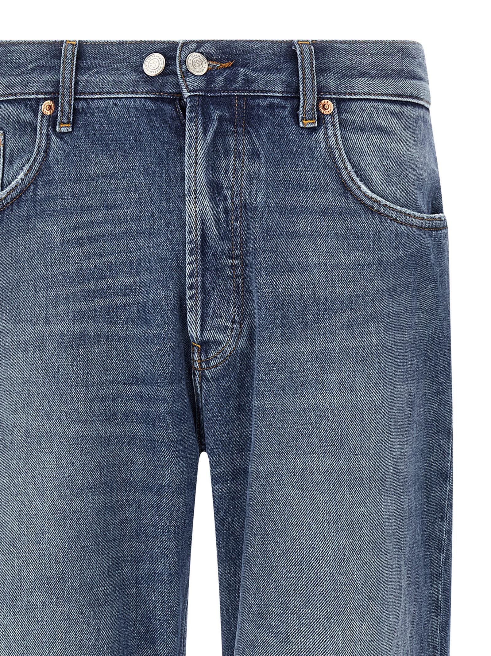 Department 5 Blaue Jeans aus Baumwolle im geraden Schnitt