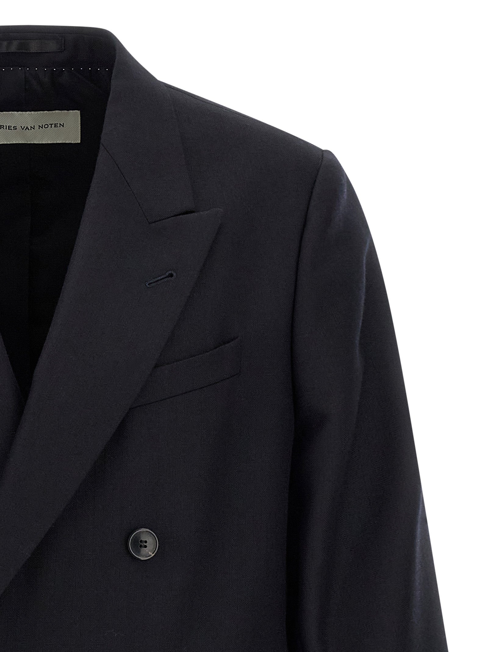 Dries Van Noten Blauer Wollblazer