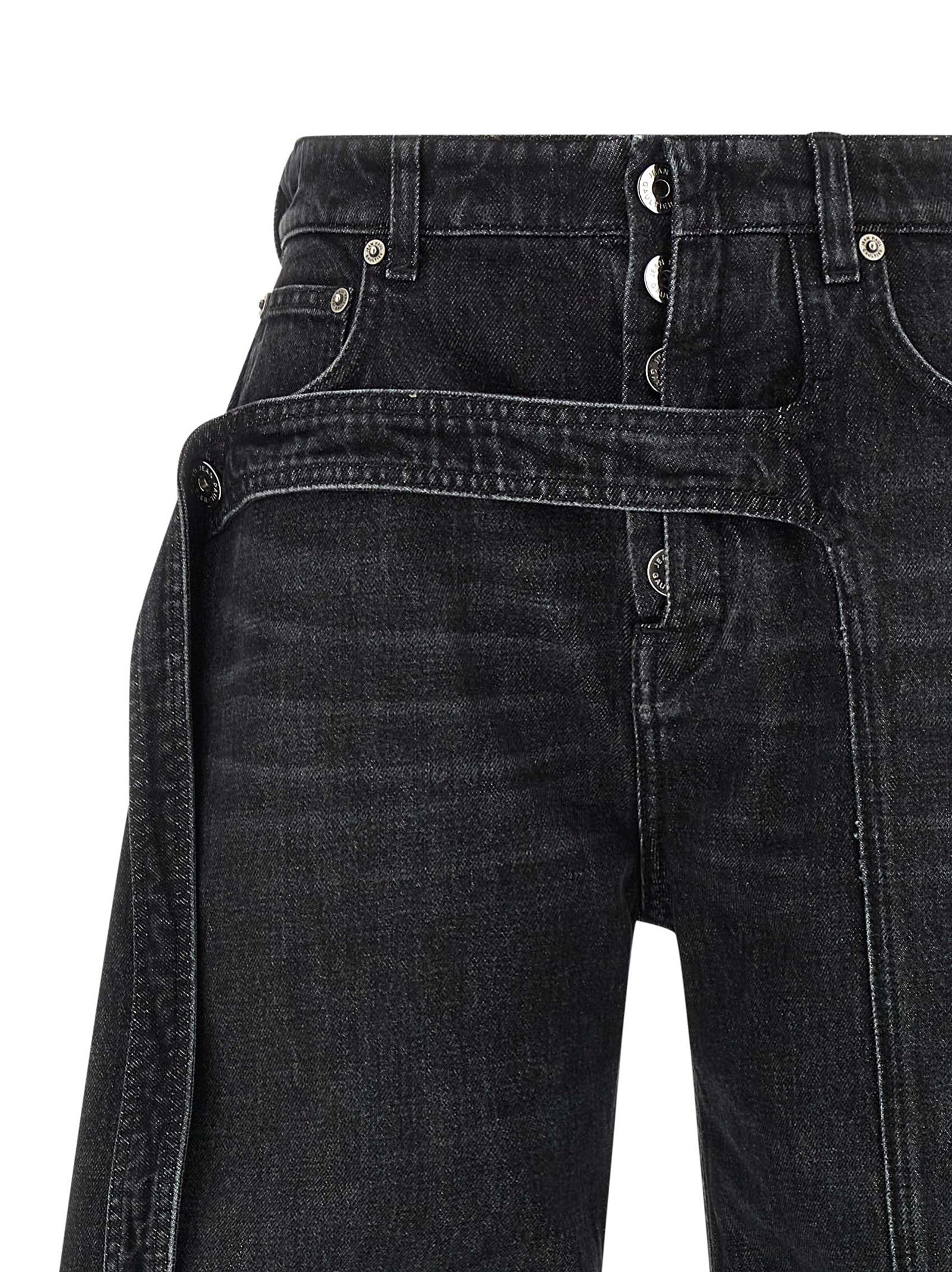 Jean Paul Gaultier Schwarze Baumwolljeans Denim