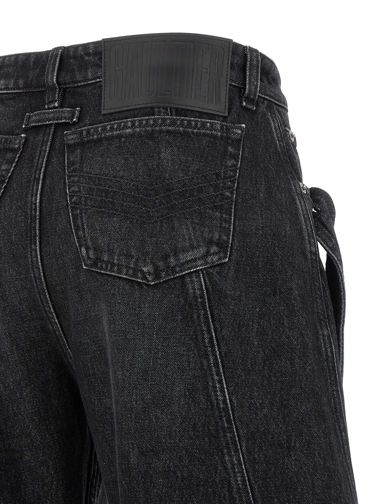 Jean Paul Gaultier Schwarze Baumwolljeans Denim
