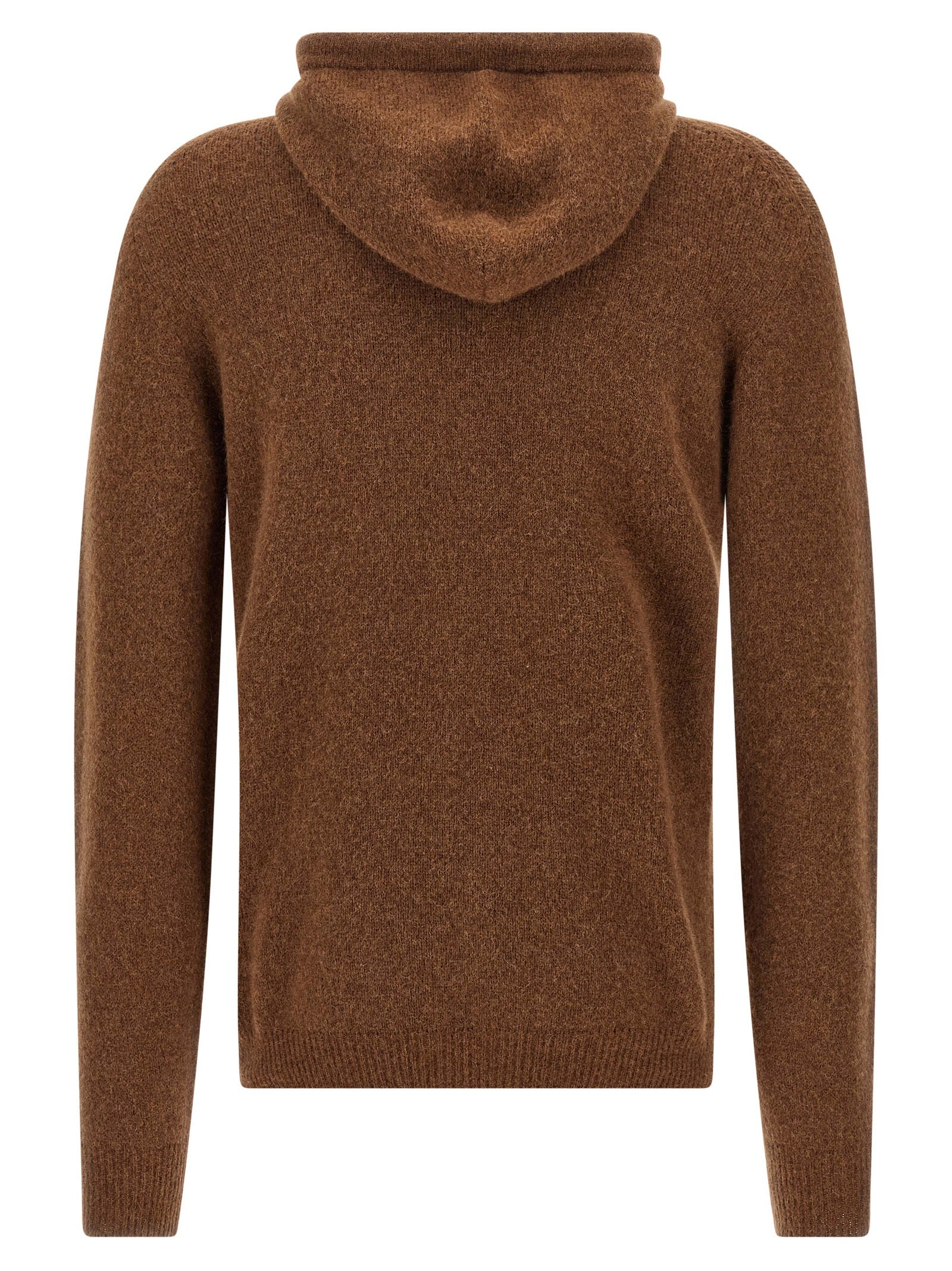 Roberto Collina Brauner Cardigan aus reiner Schurwolle